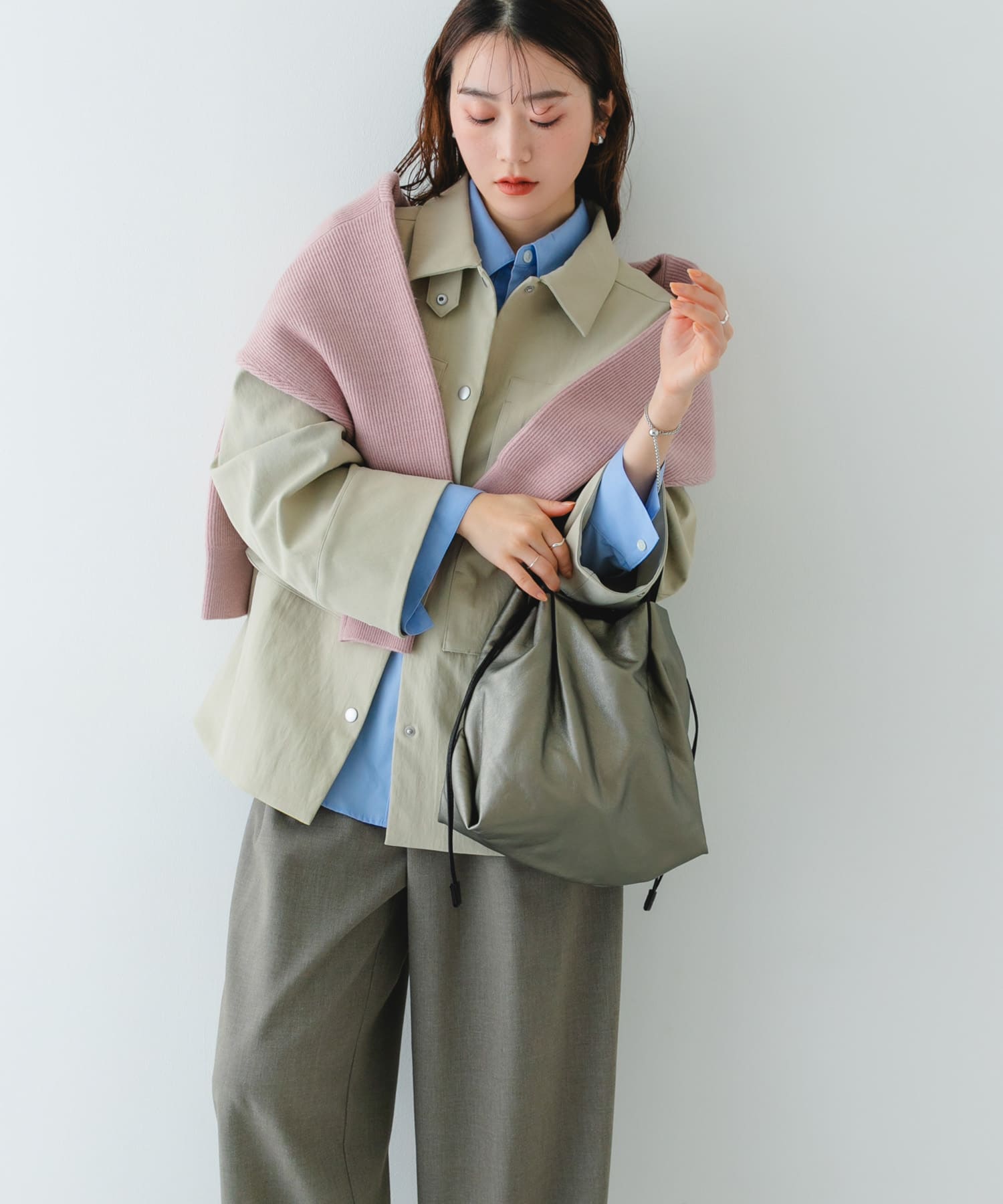 『Sサイズ』ウォッシャブルミニショルダーバッグ D.SILVER one