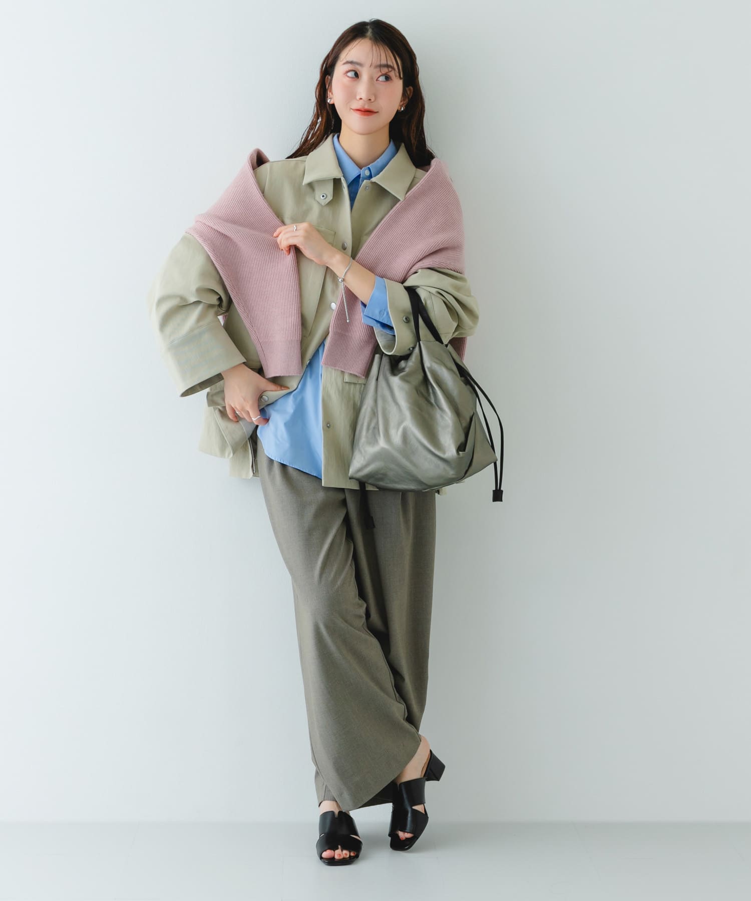 『Sサイズ』ウォッシャブルミニショルダーバッグ D.SILVER one