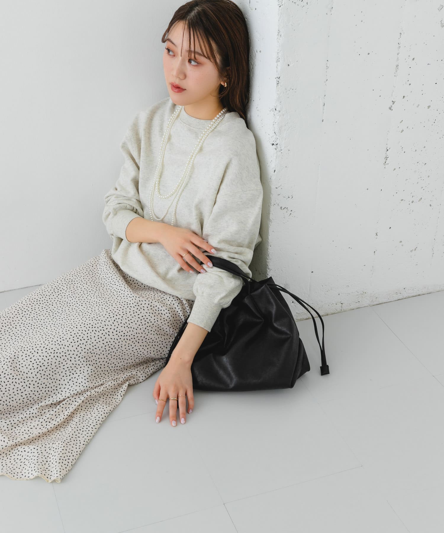 ウォッシャブルミニショルダーバッグ『Ssize』 BLACK one