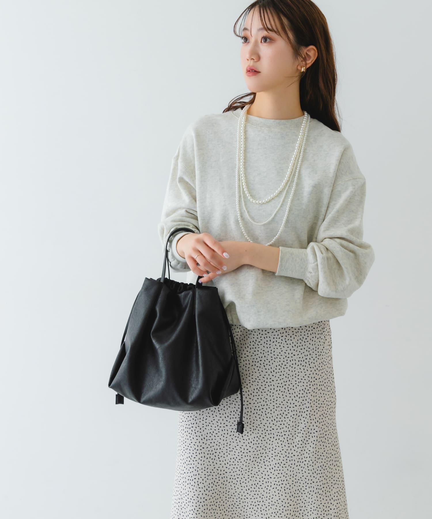 ウォッシャブルミニショルダーバッグ『Ssize』 BLACK one