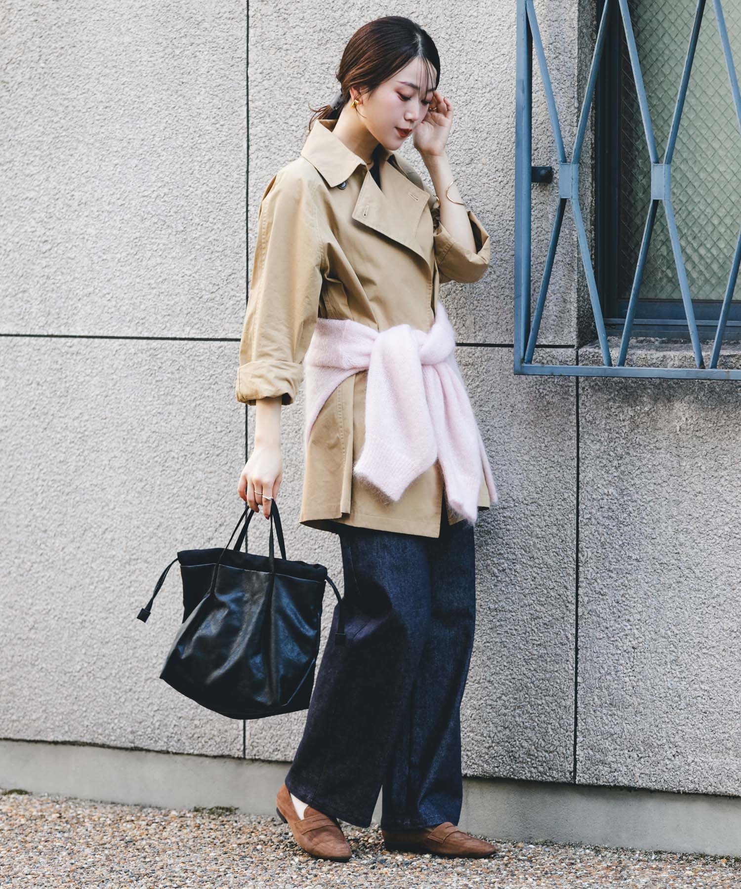 ウォッシャブルミニショルダーバッグ『Ssize』 BLACK one