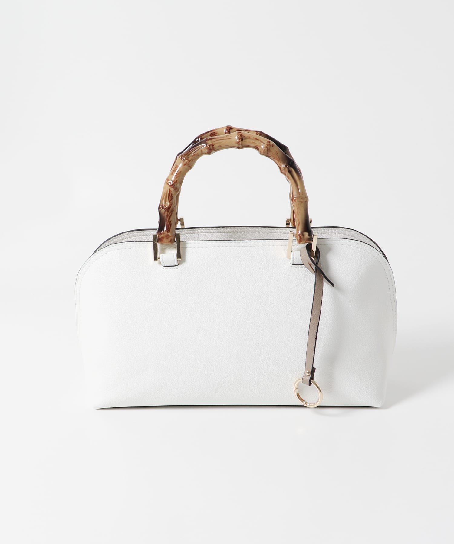 バンブー風ヨコナガバッグ WHITE one