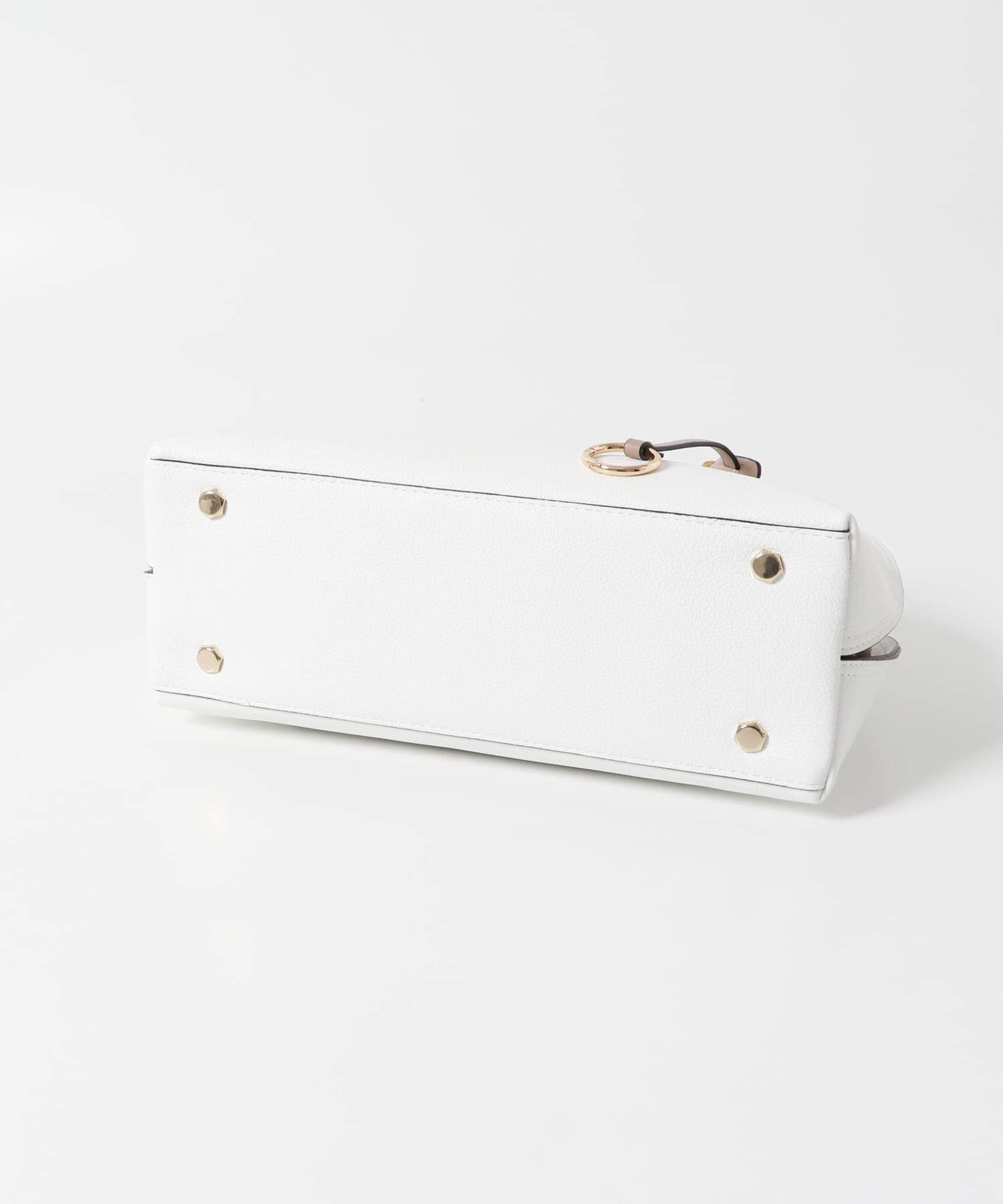 バンブー風ヨコナガバッグ WHITE one