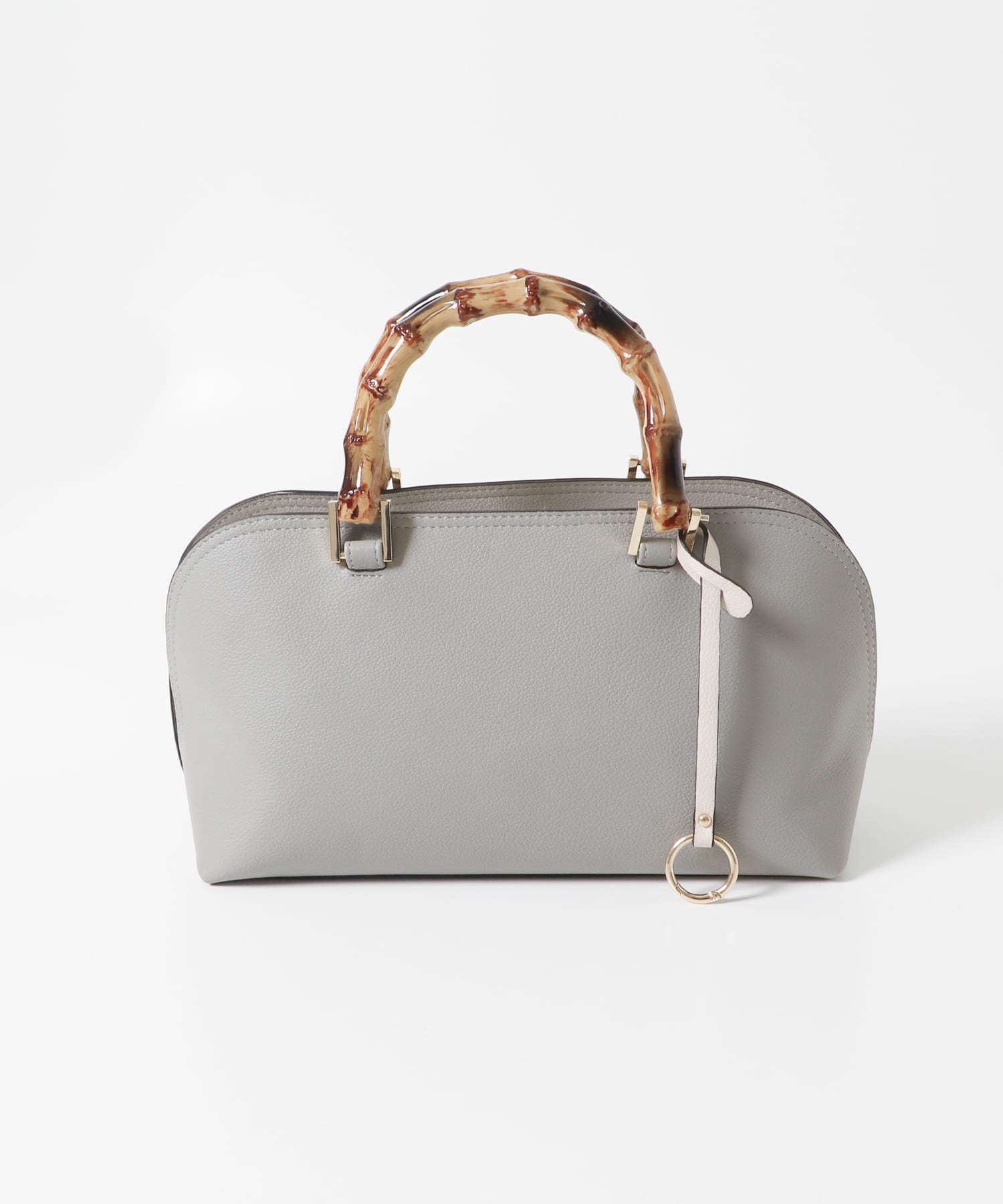 バンブー風ヨコナガバッグ GRAY one