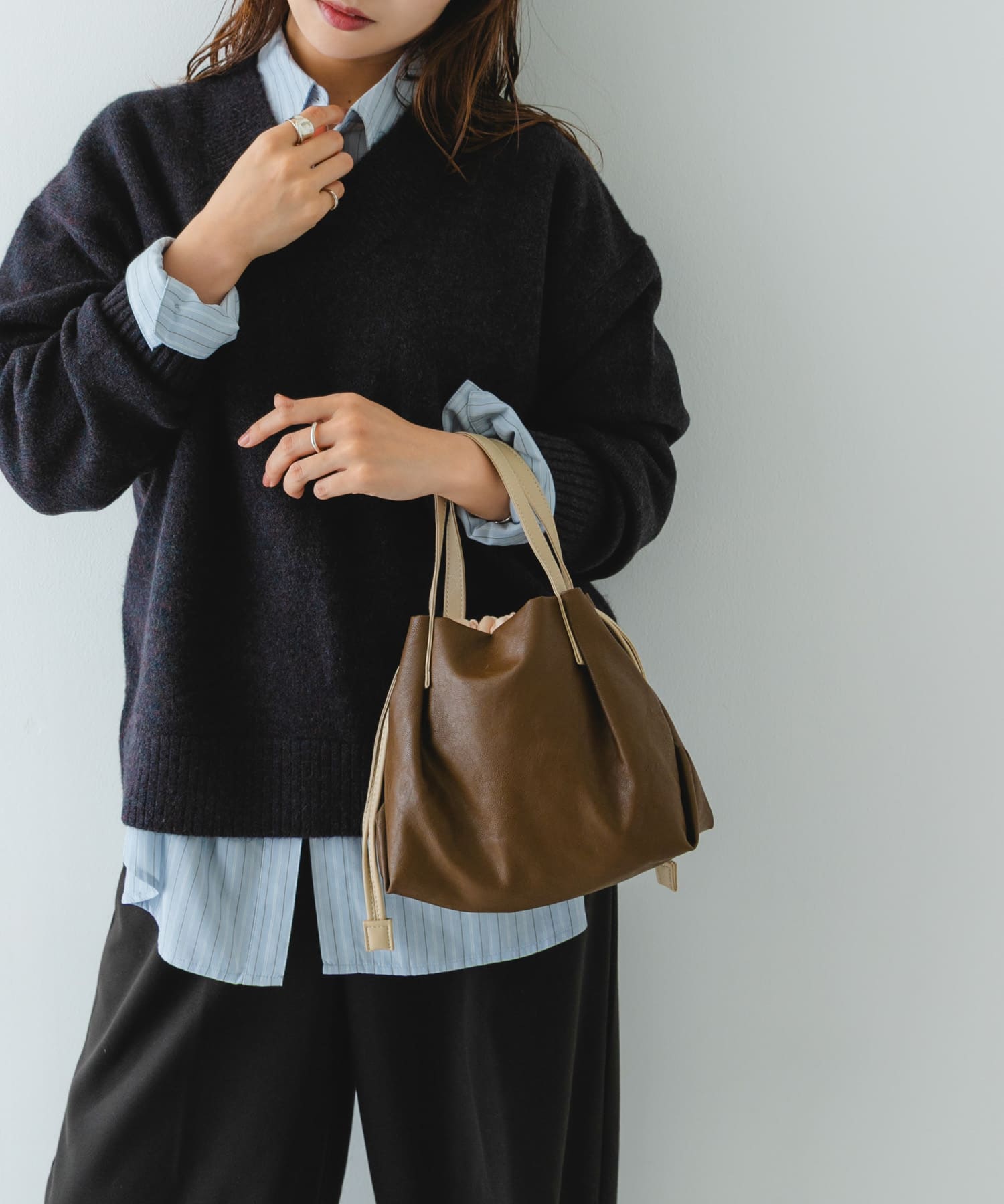 ウォッシャブルプチバッグ『XSsize』 BROWN one