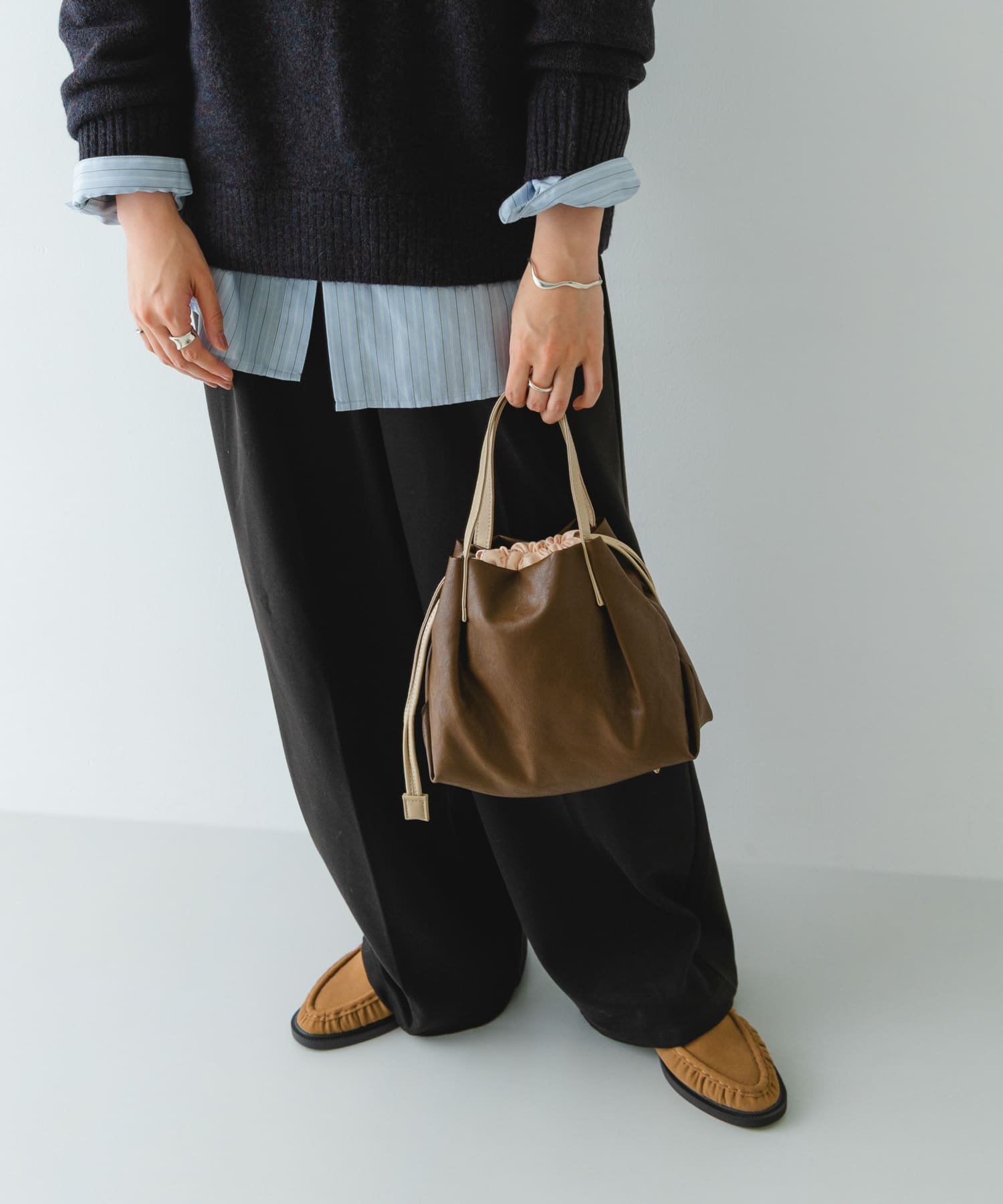 ウォッシャブルプチバッグ『XSsize』 BROWN one