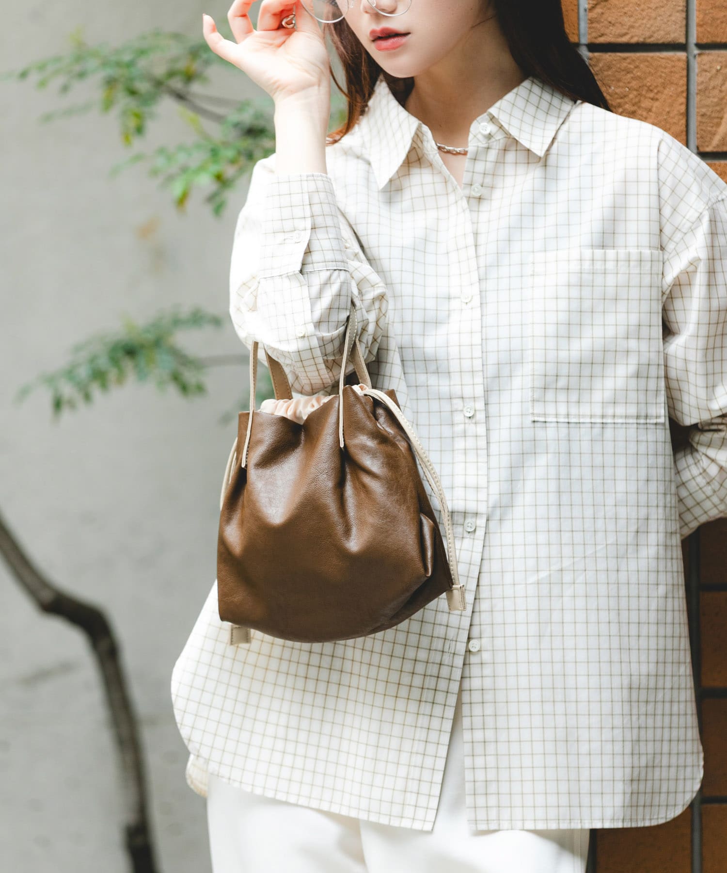 『XSサイズ』ウォッシャブルプチバッグ BROWN one
