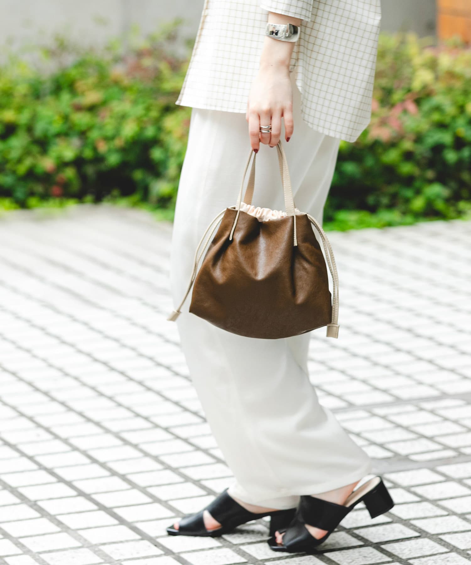 『XSサイズ』ウォッシャブルプチバッグ BROWN one
