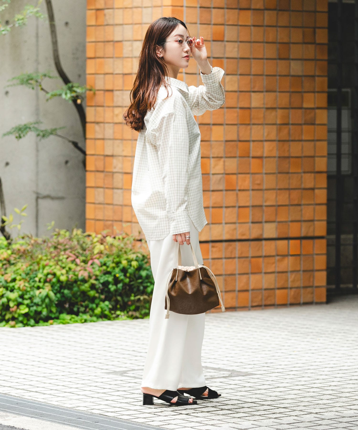 『XSサイズ』ウォッシャブルプチバッグ BROWN one