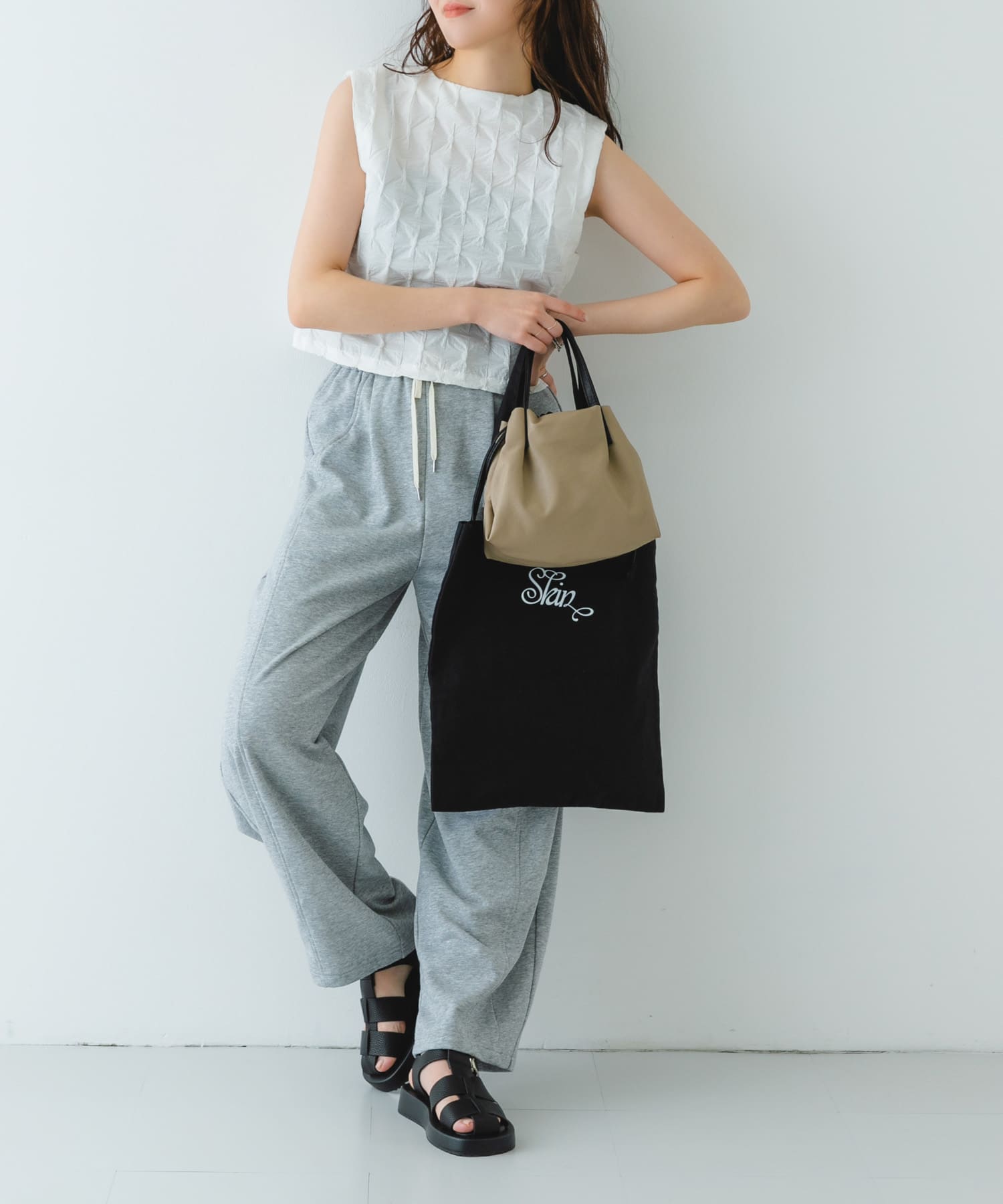 ウォッシャブルプチバッグ『XSsize』 BEIGE one