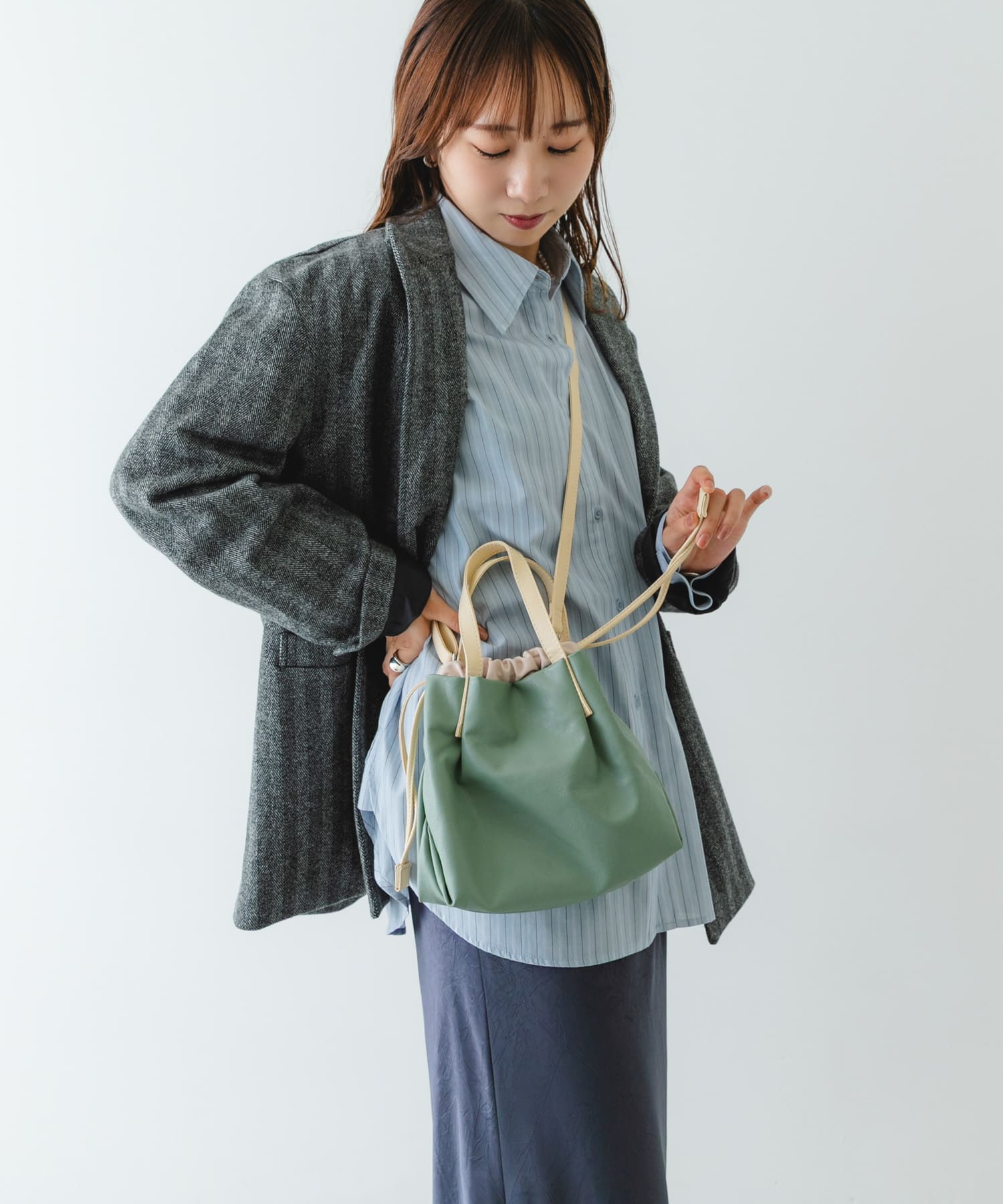 ウォッシャブルプチバッグ『XSsize』 MINT one