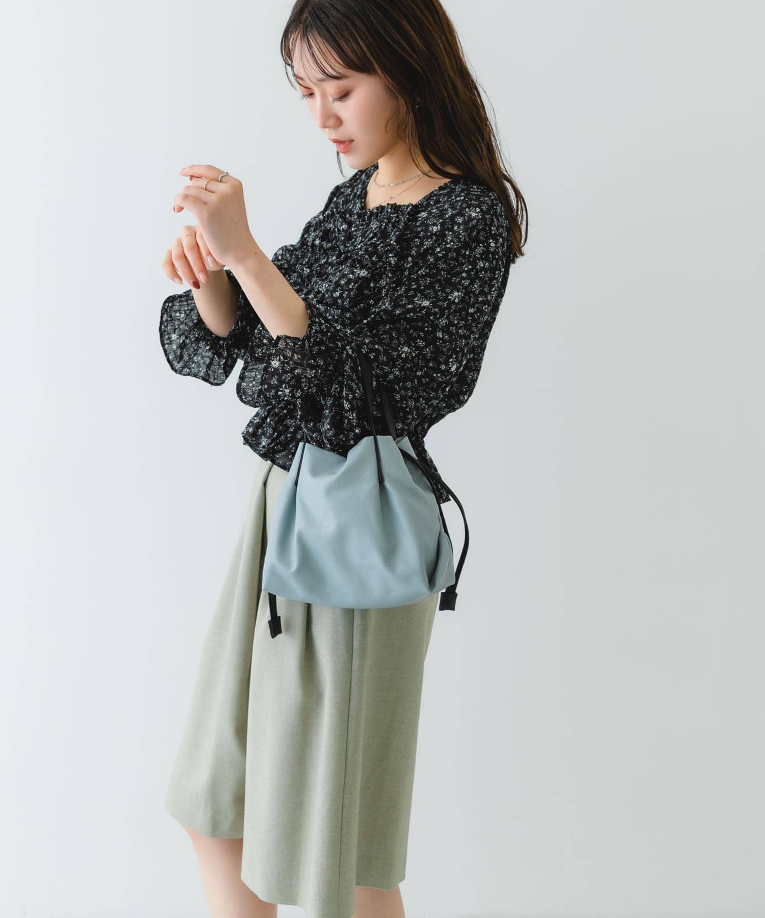 『XSサイズ』ウォッシャブルプチバッグ BLUE GRAY one