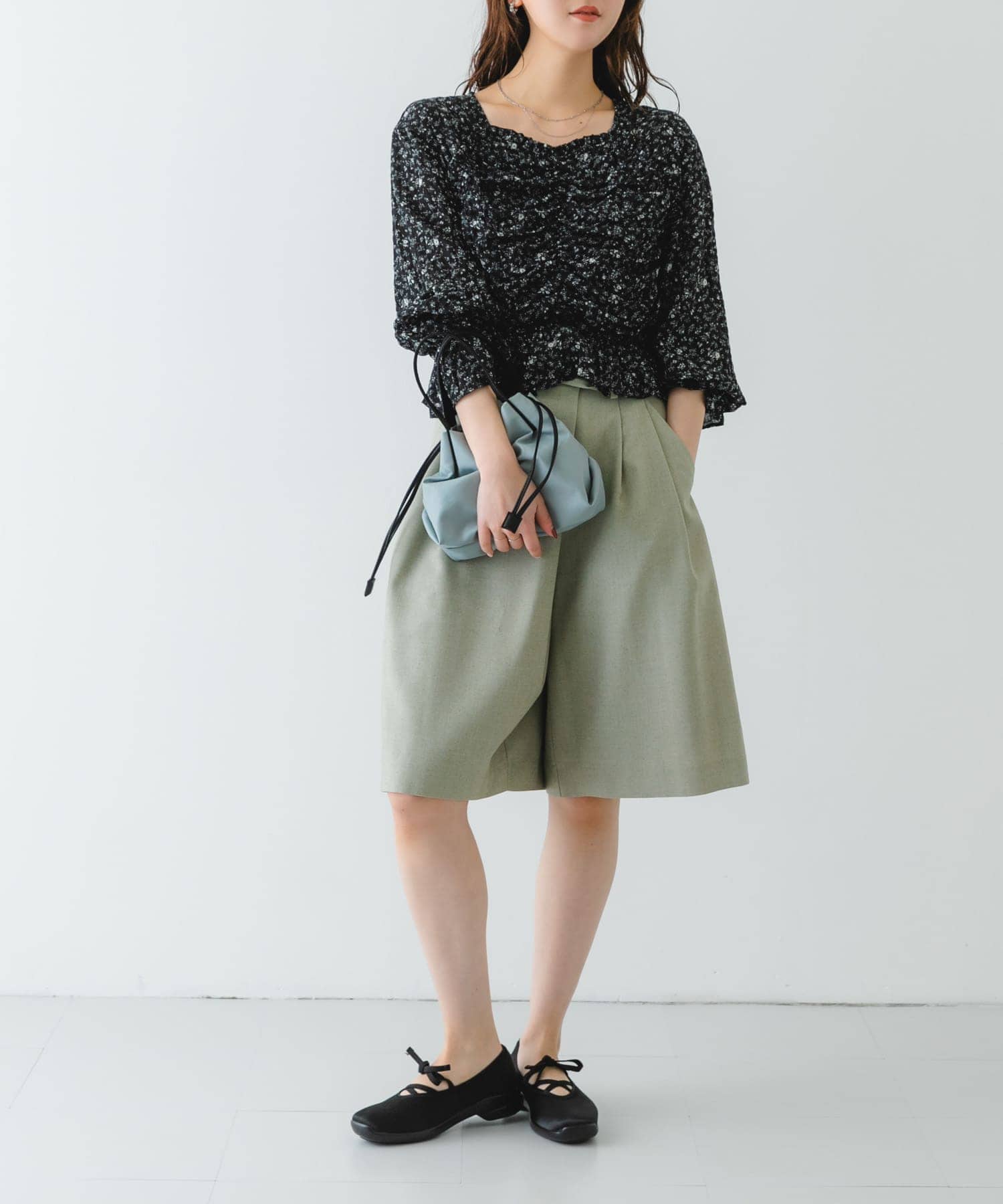 ウォッシャブルプチバッグ『XSsize』 BLUE GRAY one