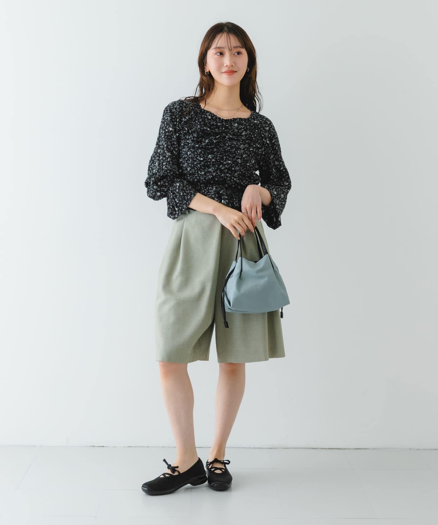 ウォッシャブルプチバッグ『XSsize』 BLUE GRAY one