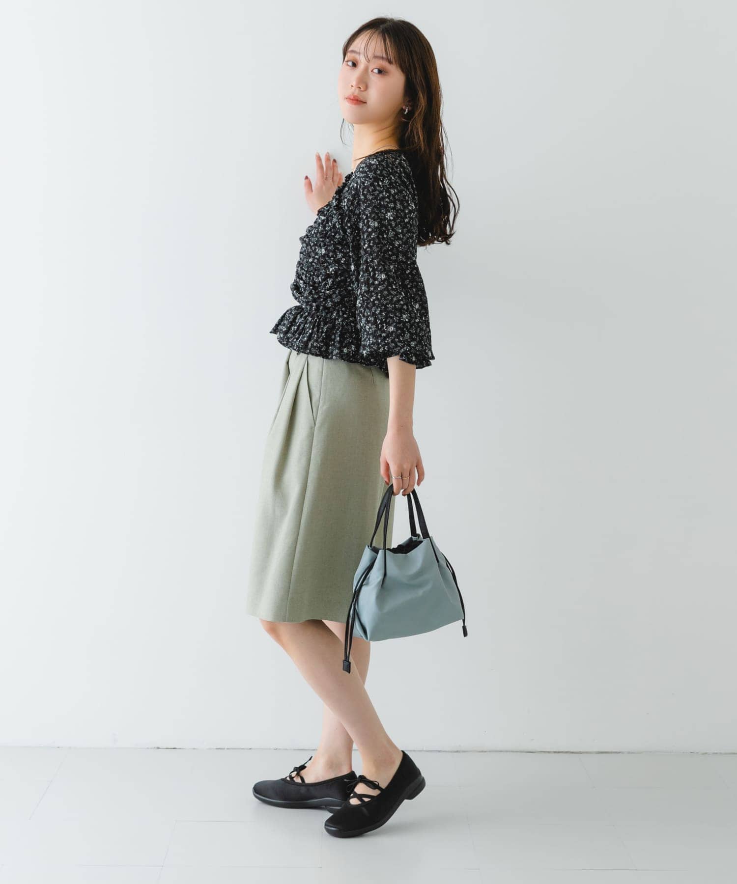 ウォッシャブルプチバッグ『XSsize』 BLUE GRAY one