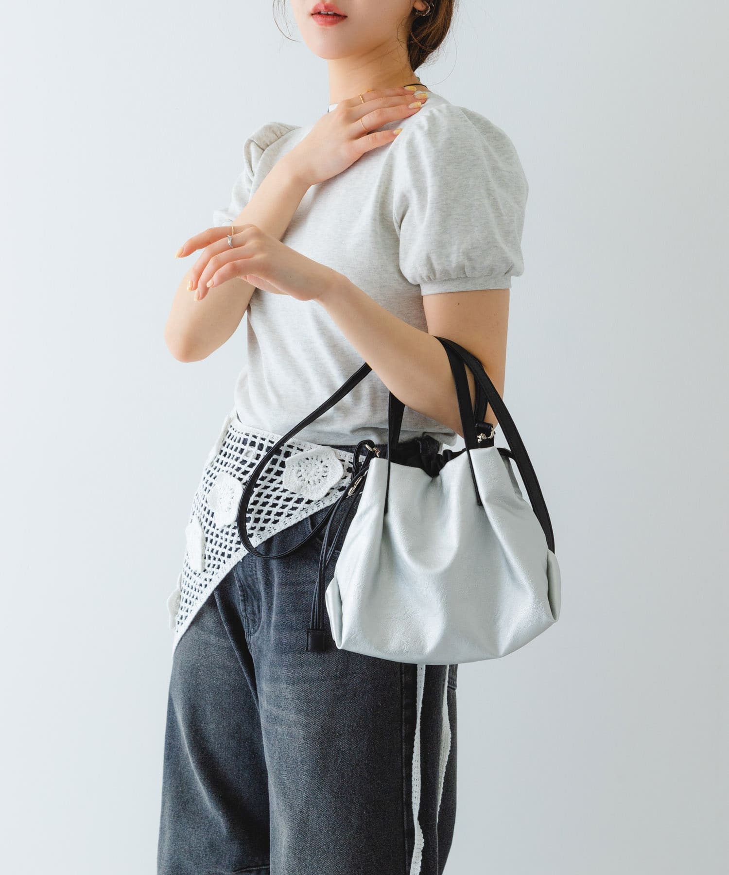 ウォッシャブルプチバッグ『XSsize』 SILVER one
