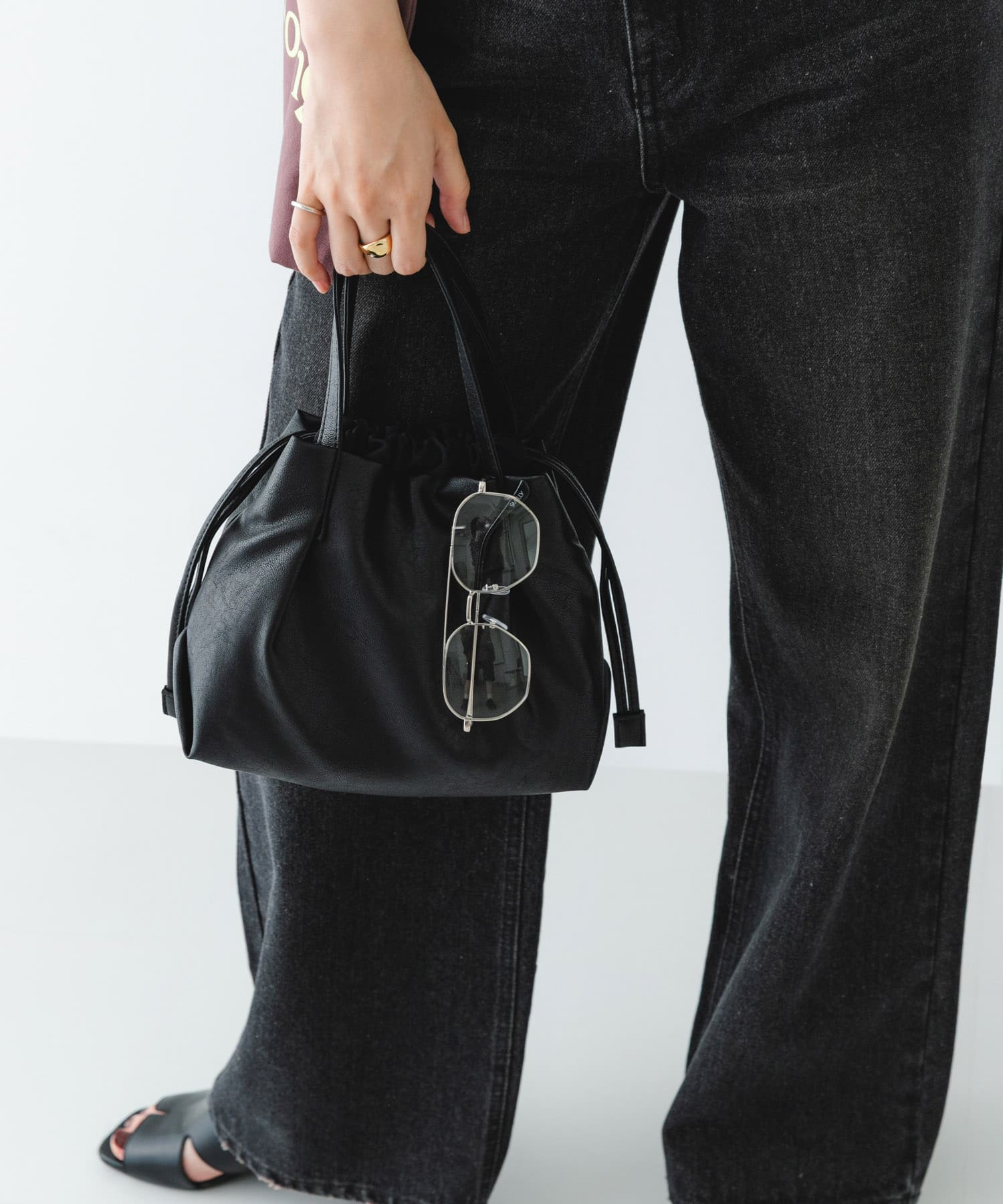 『XSサイズ』ウォッシャブルプチバッグ BLACK one