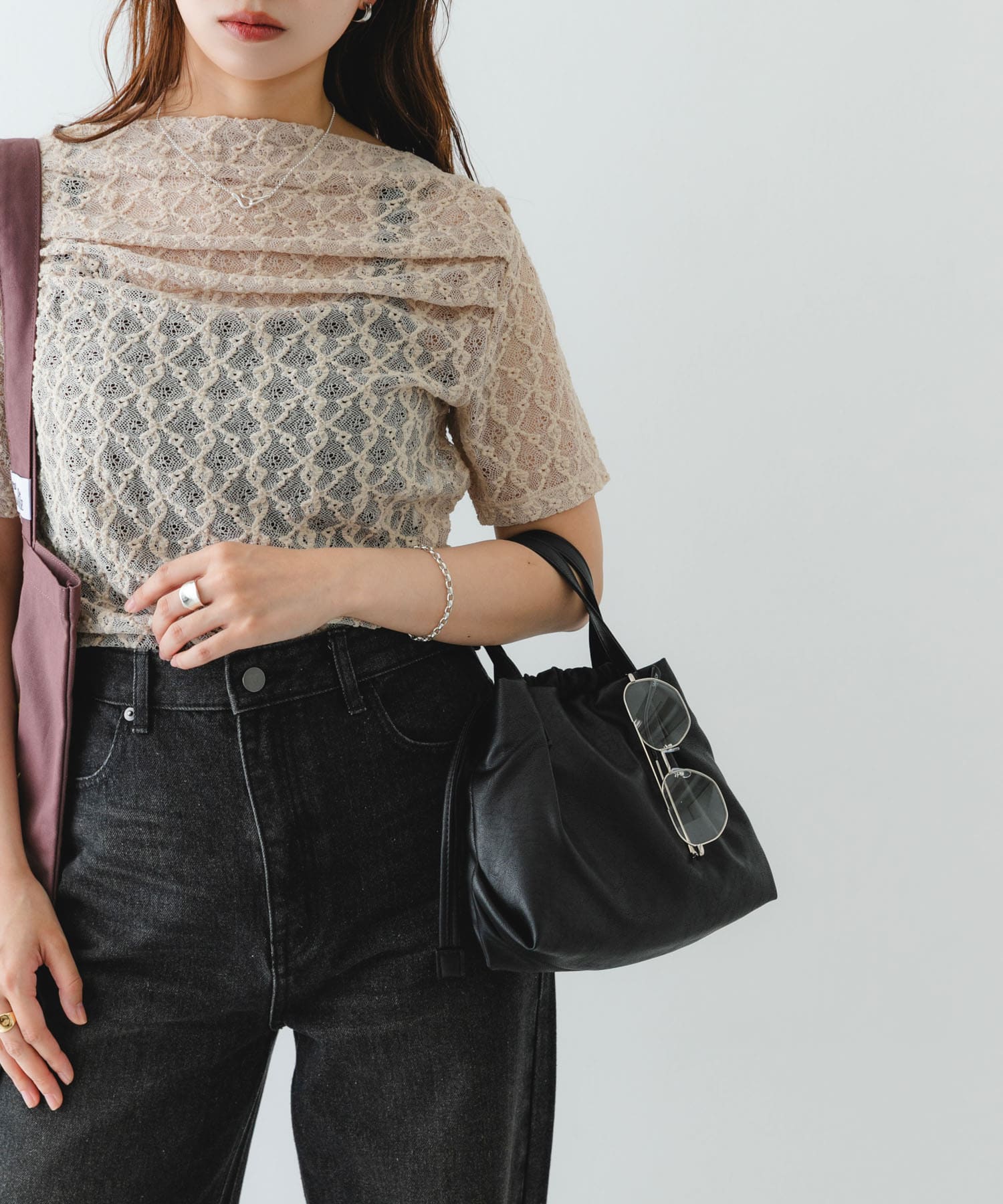 『XSサイズ』ウォッシャブルプチバッグ BLACK one