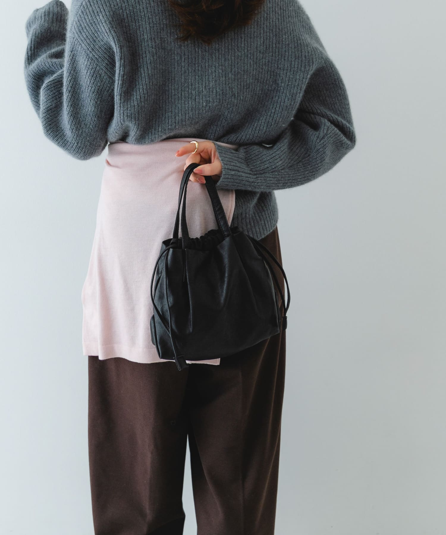 ウォッシャブルプチバッグ『XSsize』 BLACK one