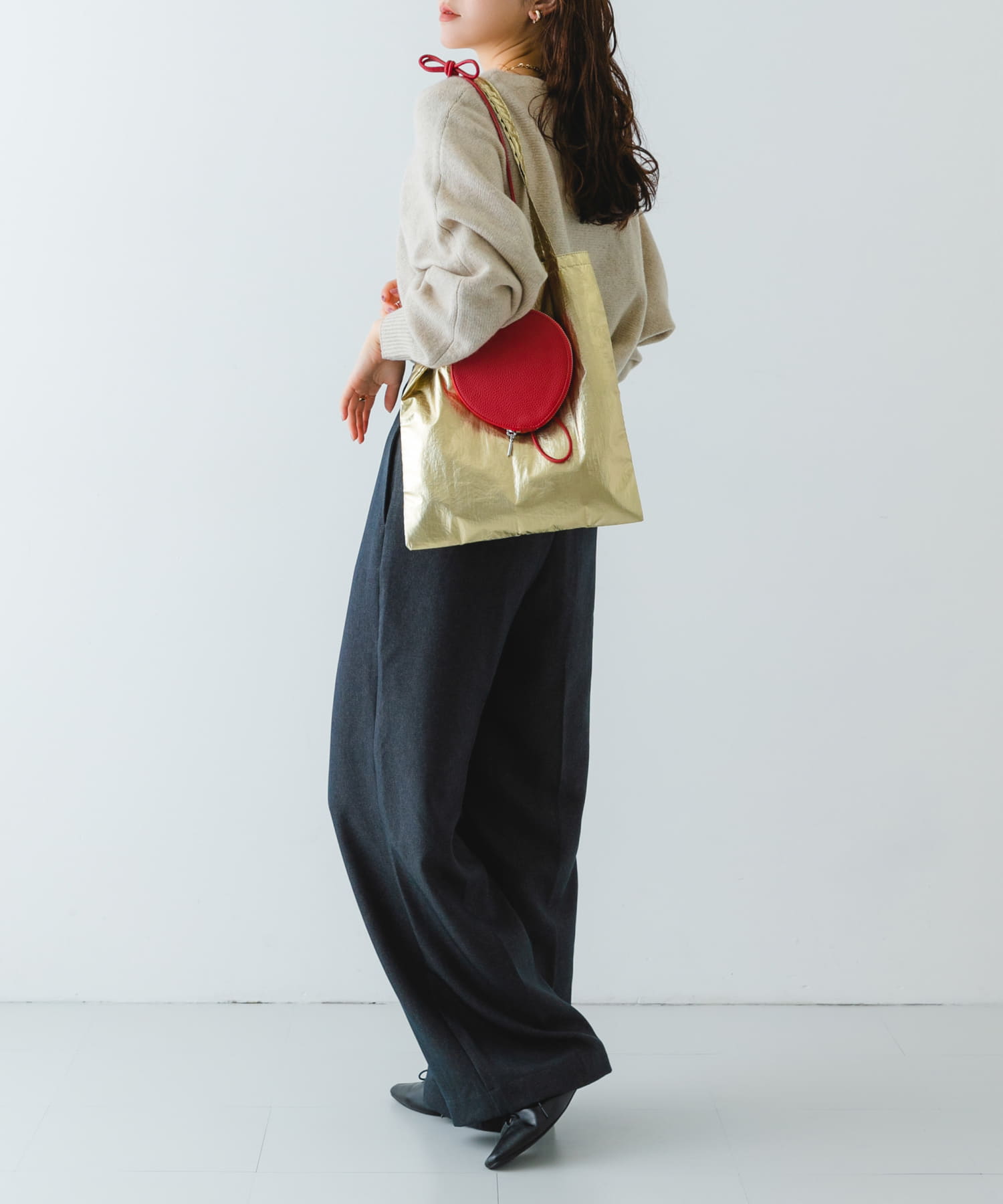 トートバッグ付ハートマルチショルダー RED one