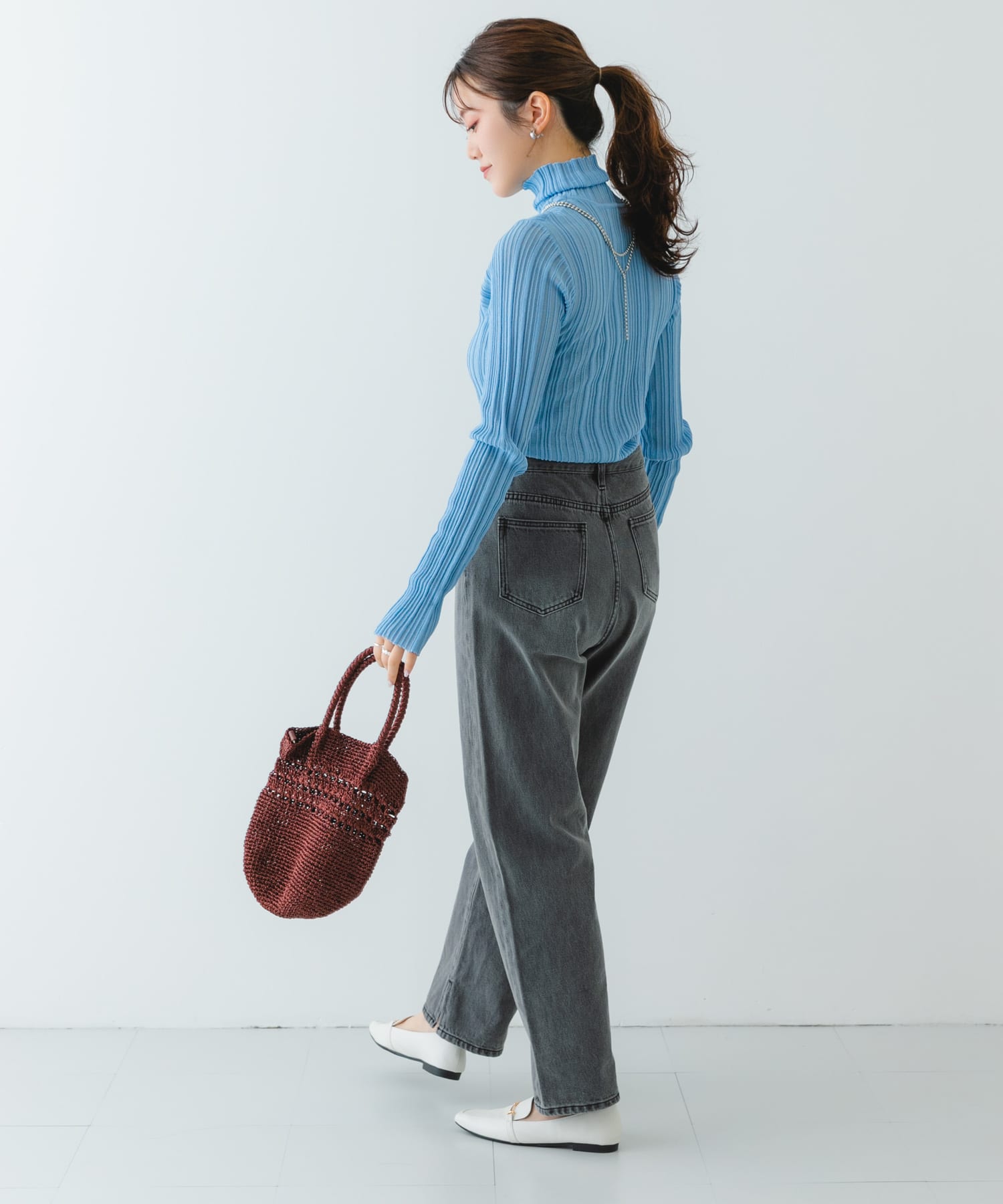 ビーズショルダーバッグ BROWN one