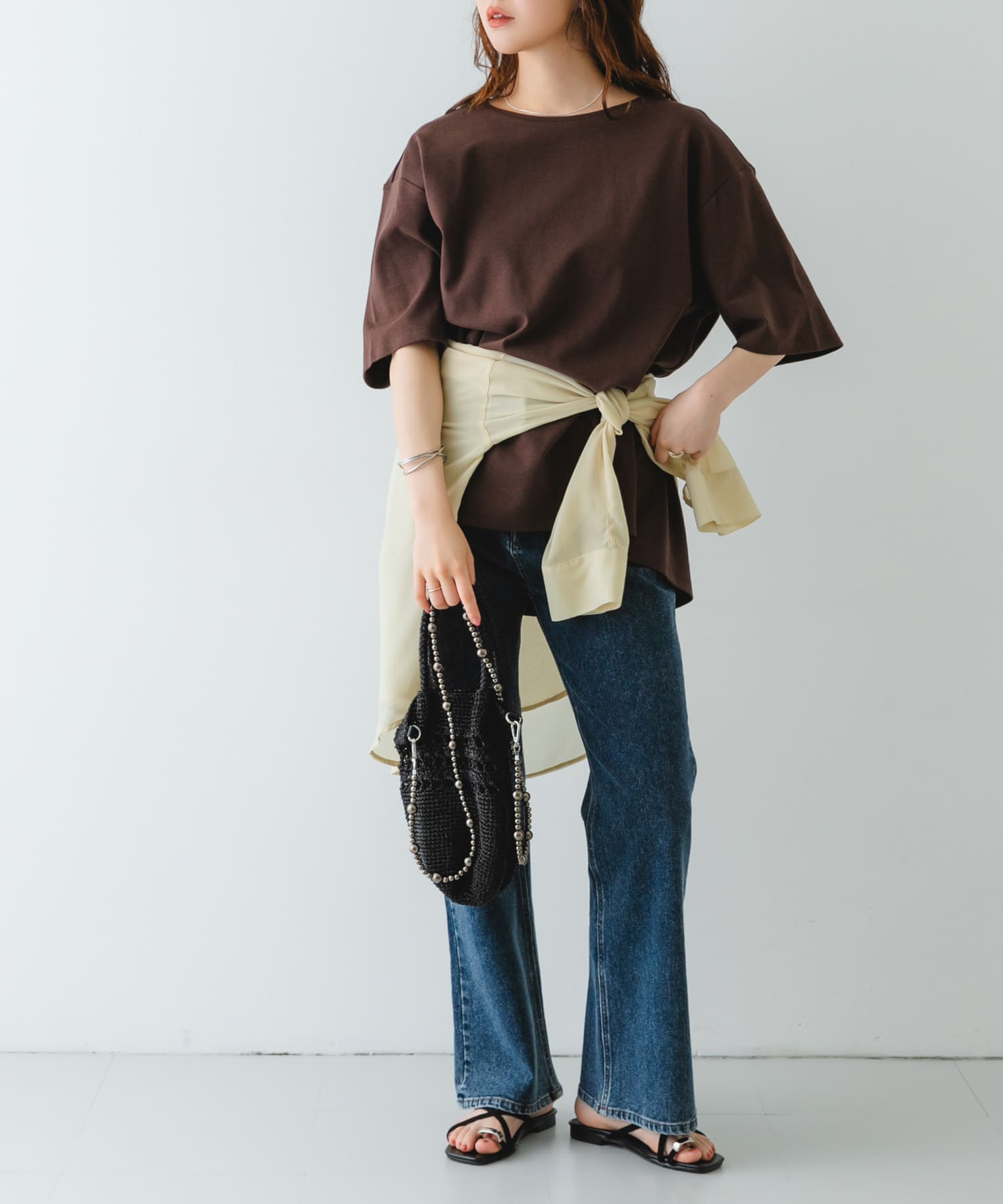 ビーズショルダーバッグ BLACK one