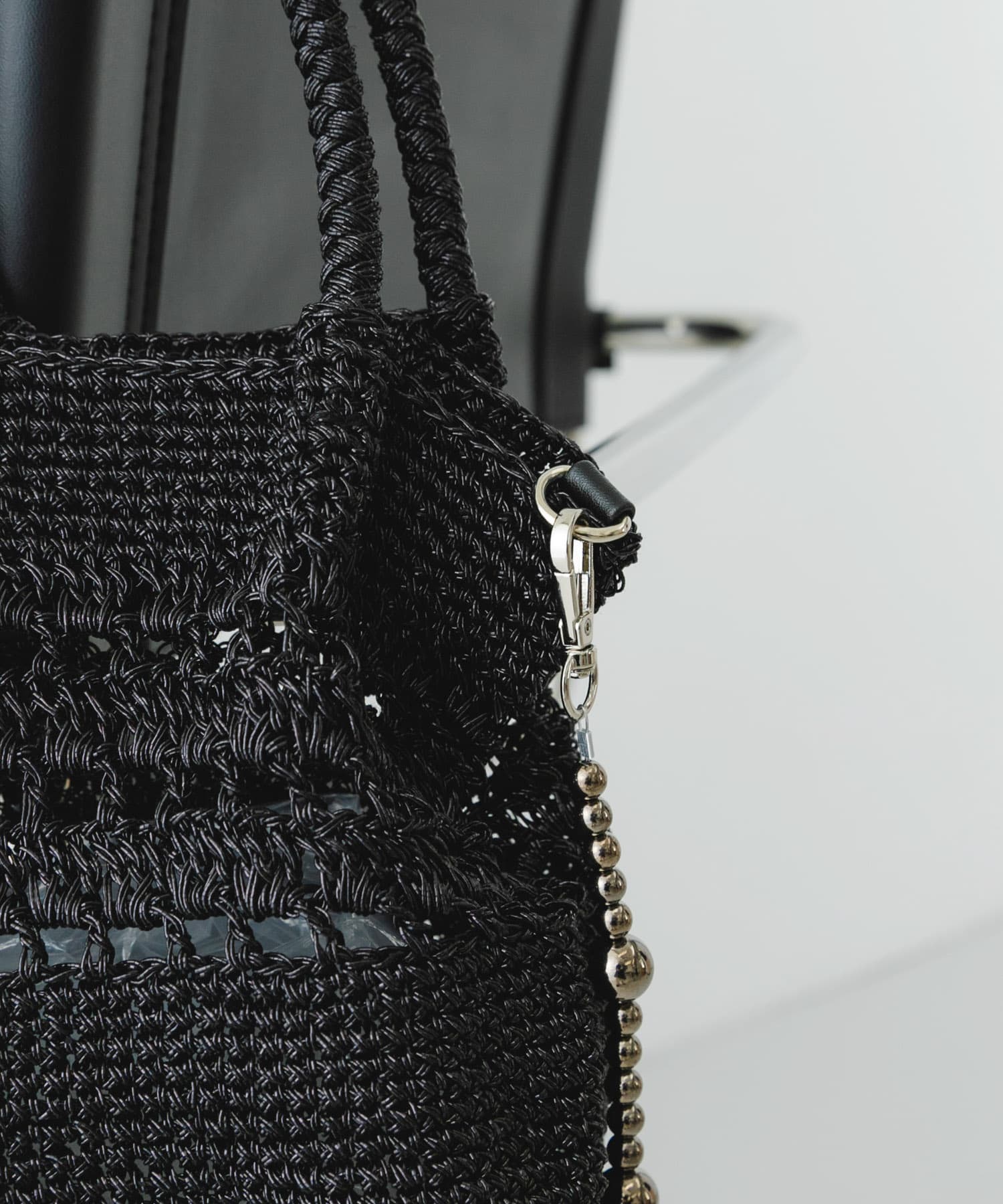 ビーズショルダーバッグ BLACK one