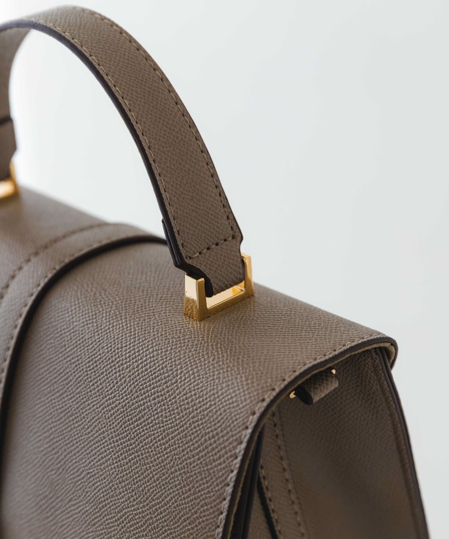 サブバッグ付フラップハンドバッグ GREIGE one