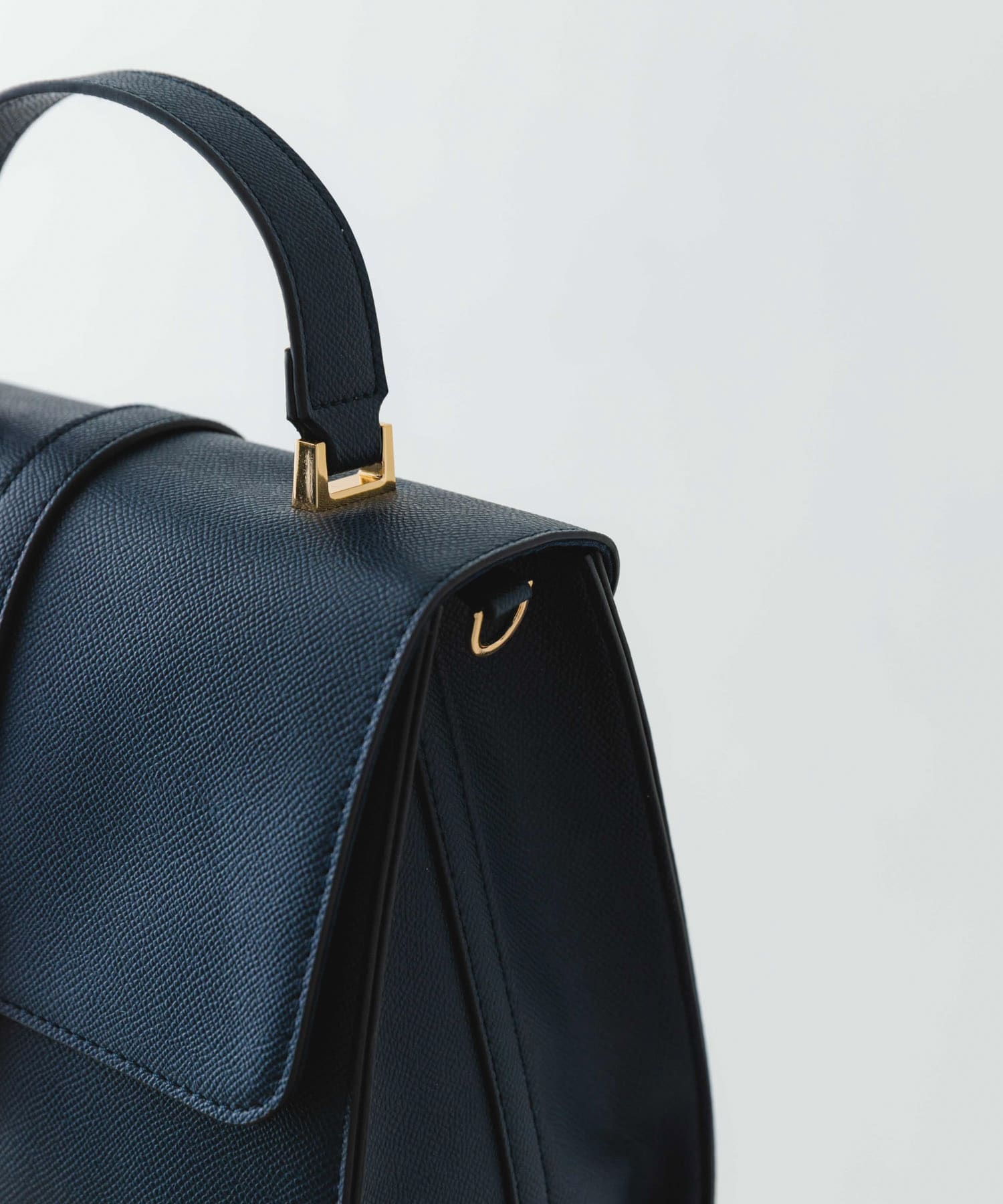 サブバッグ付フラップハンドバッグ NAVY one