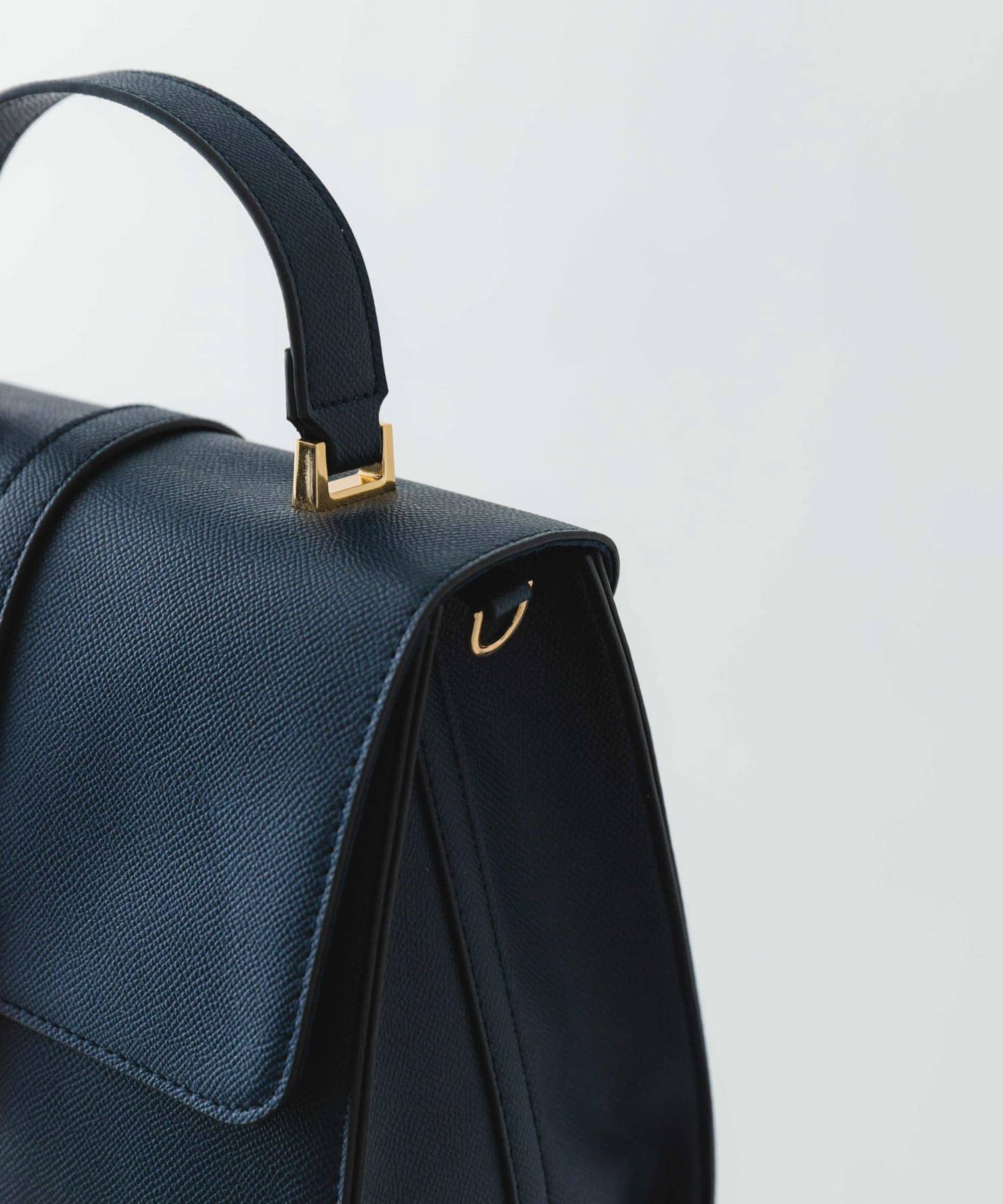 サブバッグ付フラップハンドバッグ NAVY one