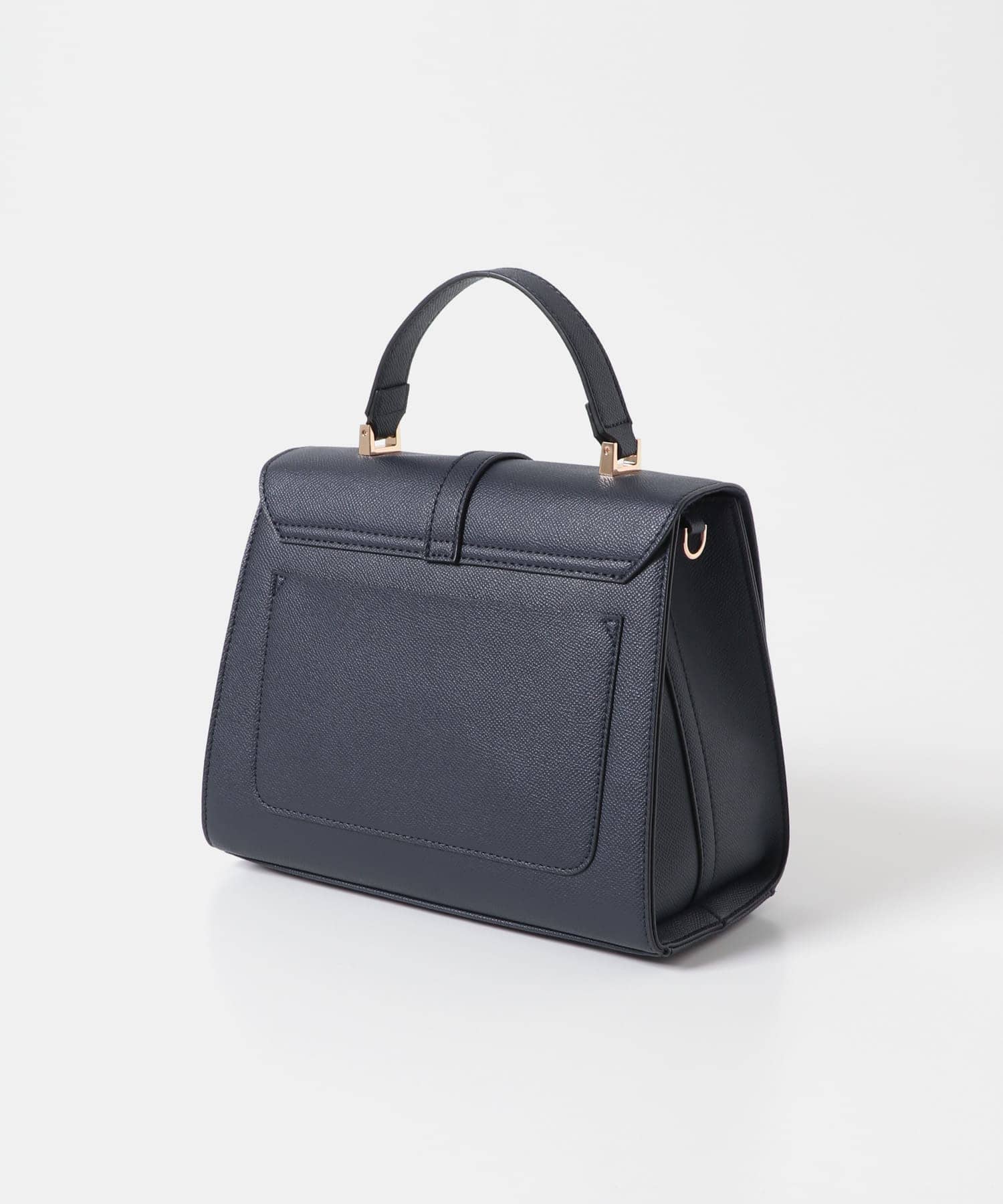 サブバッグ付フラップハンドバッグ NAVY one