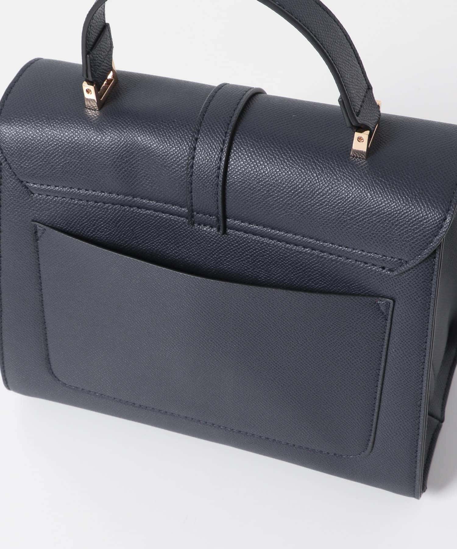 サブバッグ付フラップハンドバッグ NAVY one