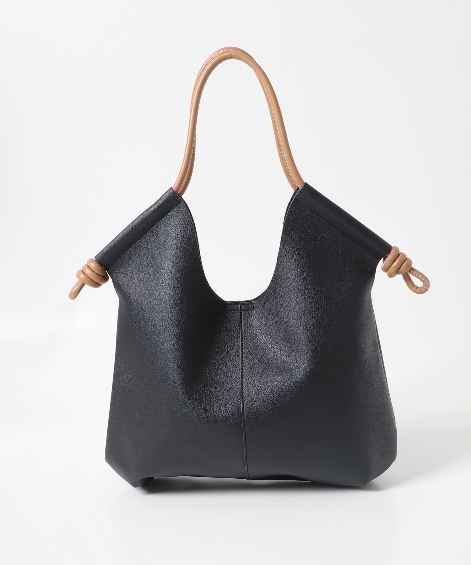 ラウンドデザインむすびトートバッグ BLACK one