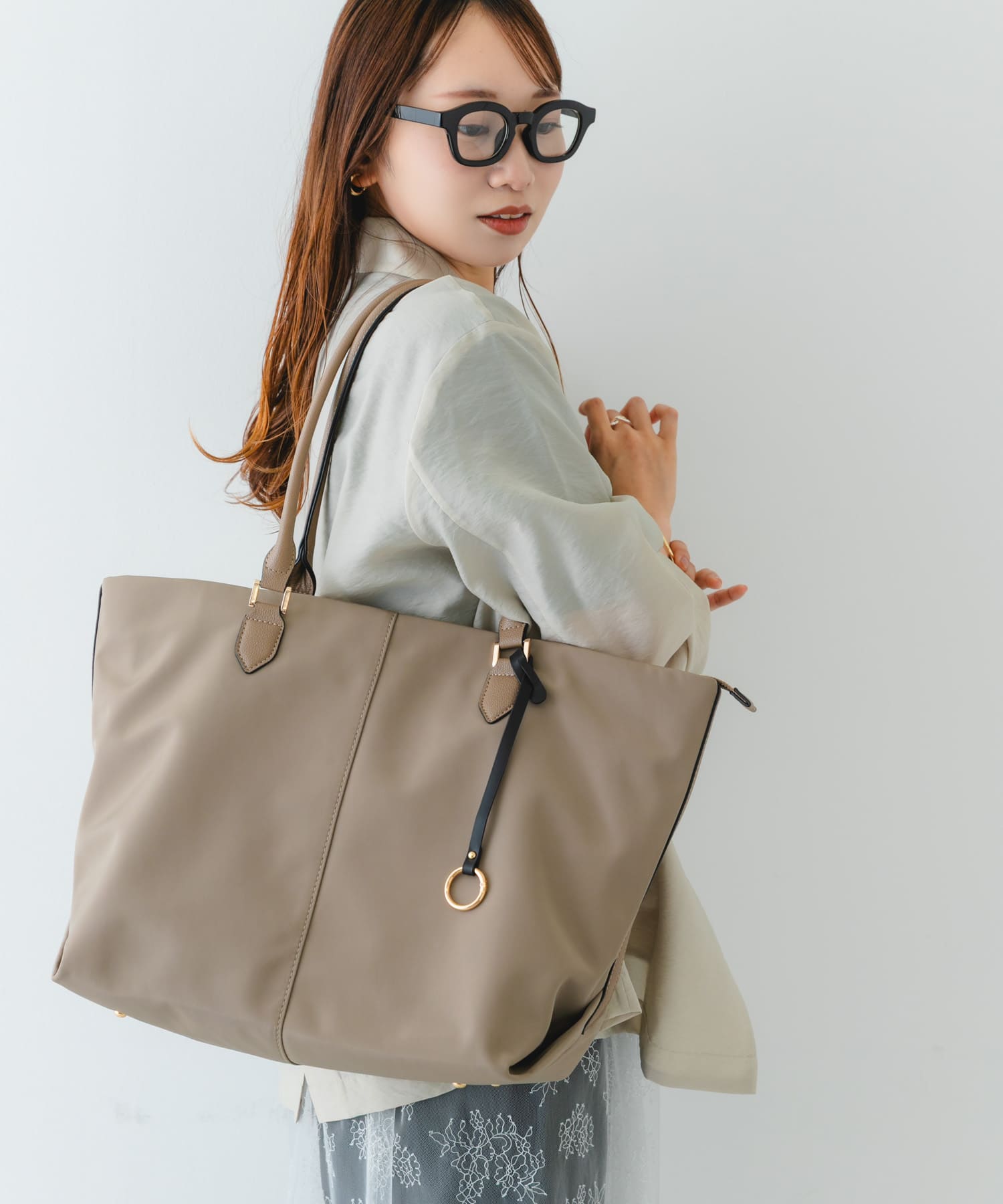 撥水トートバッグ GREIGE one