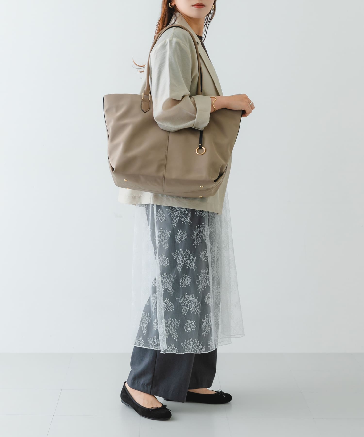 撥水トートバッグ GREIGE one