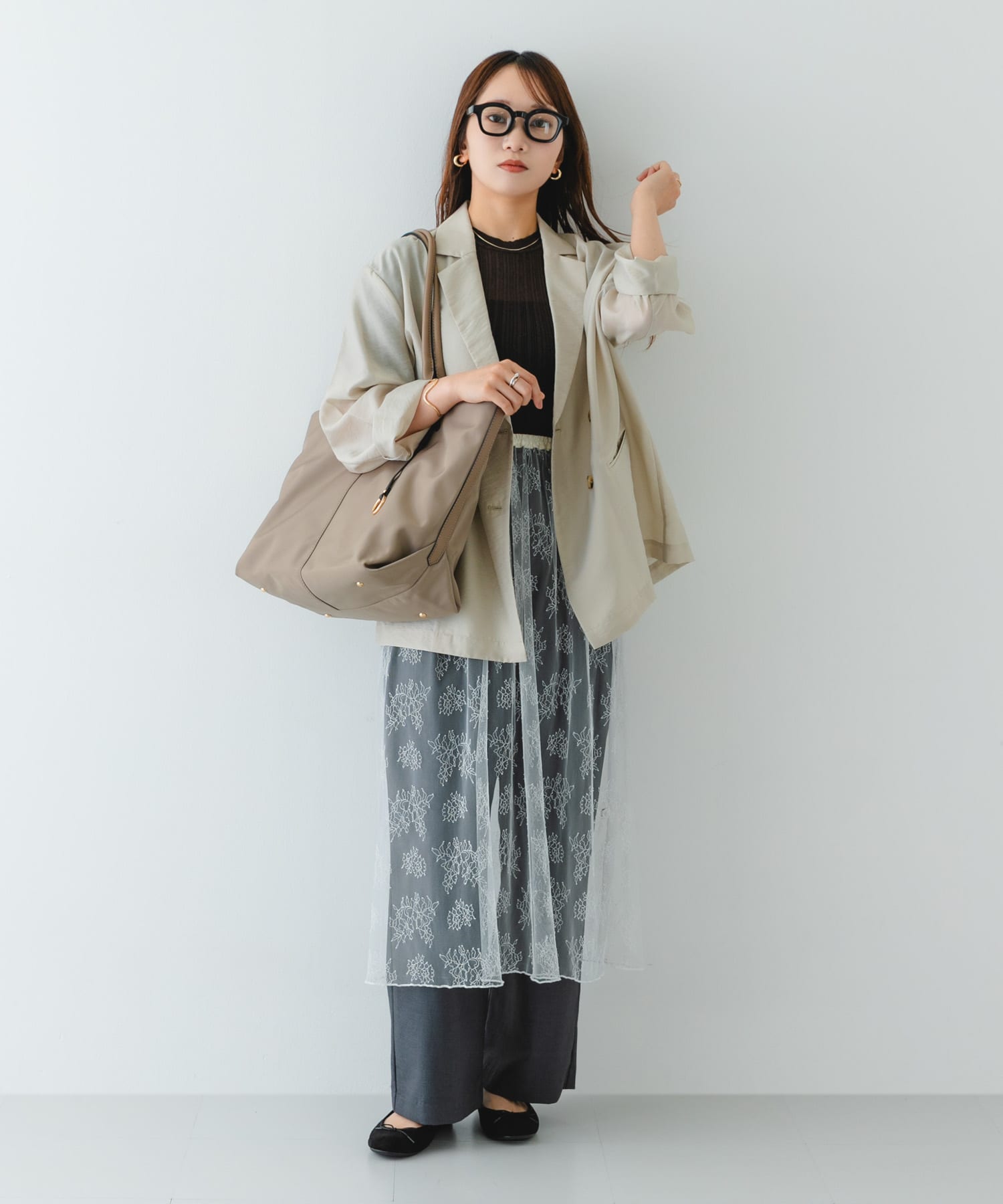 撥水トートバッグ GREIGE one