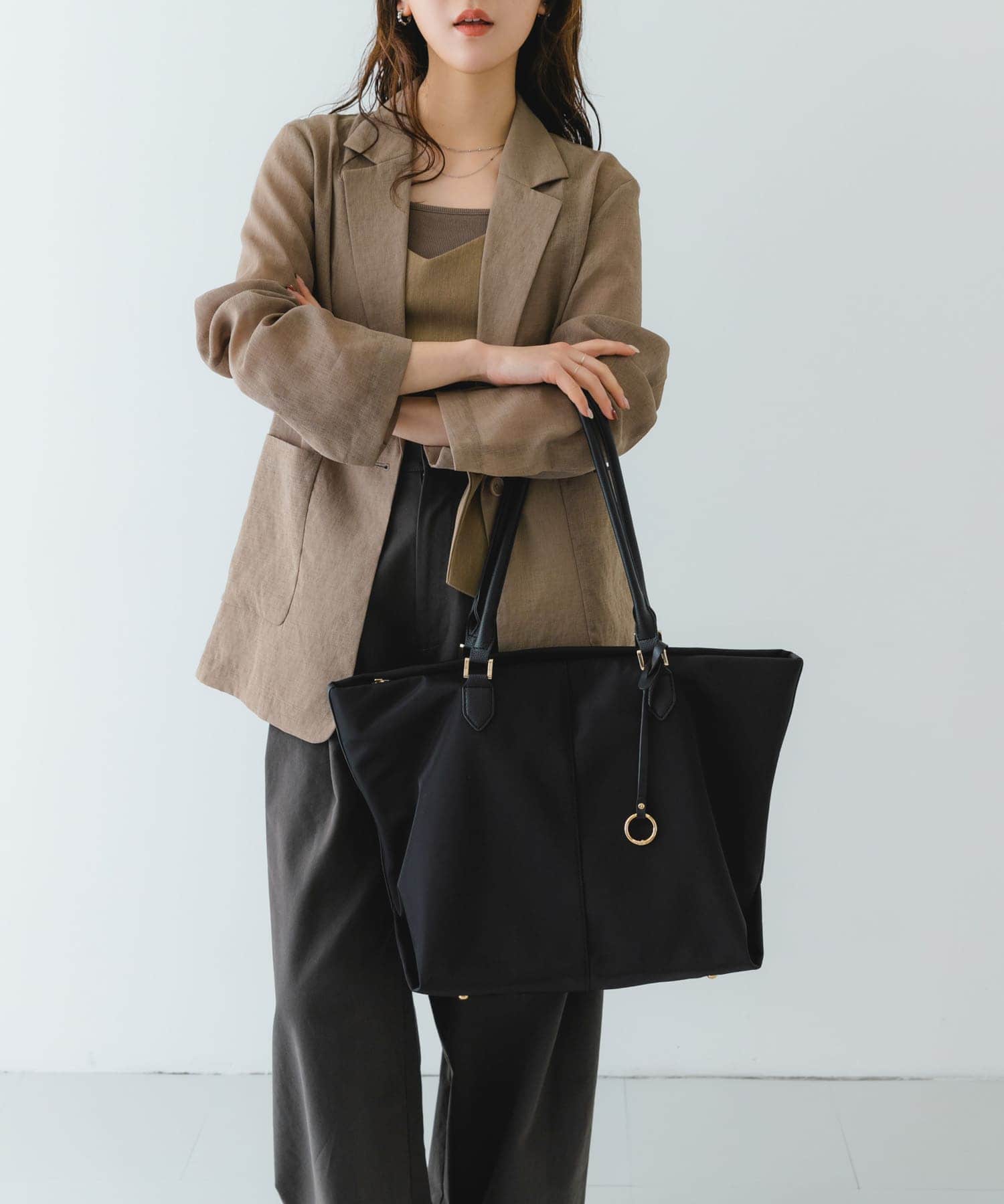 撥水トートバッグ BLACK one