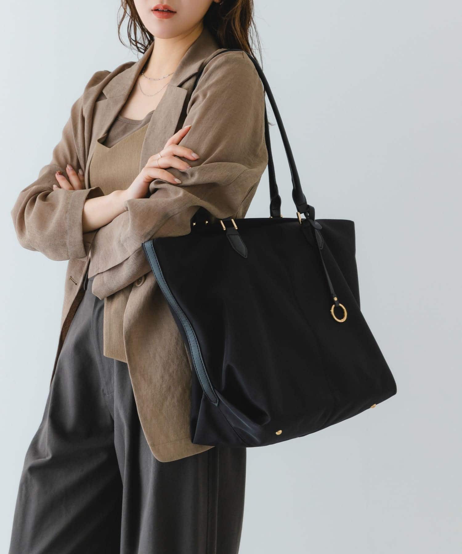 撥水トートバッグ BLACK one