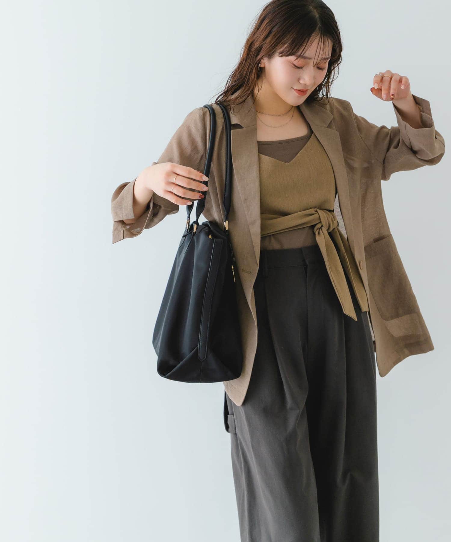 撥水トートバッグ BLACK one