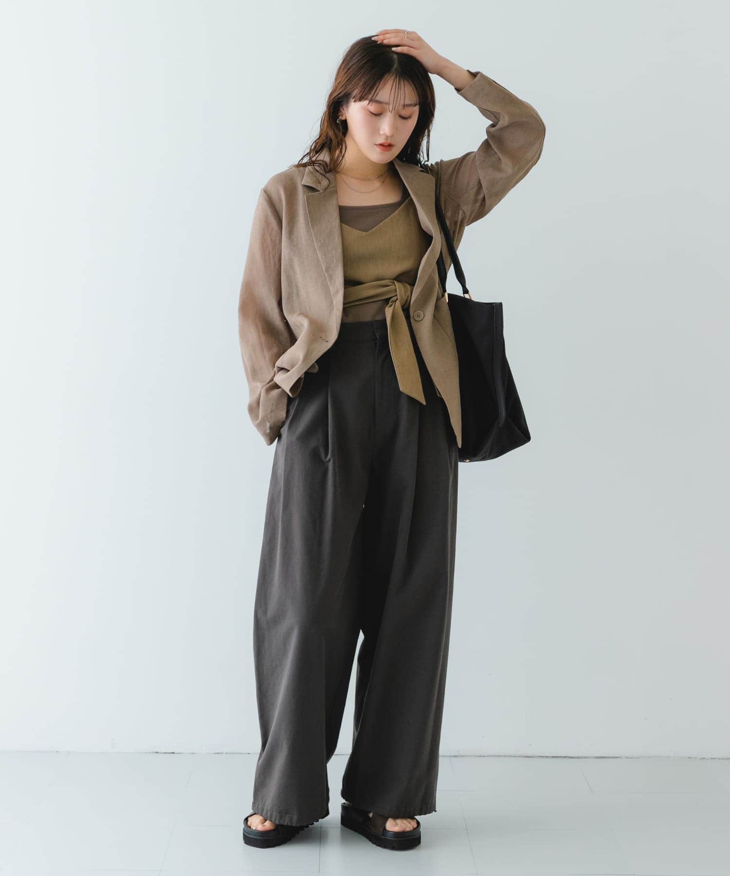 撥水トートバッグ BLACK one