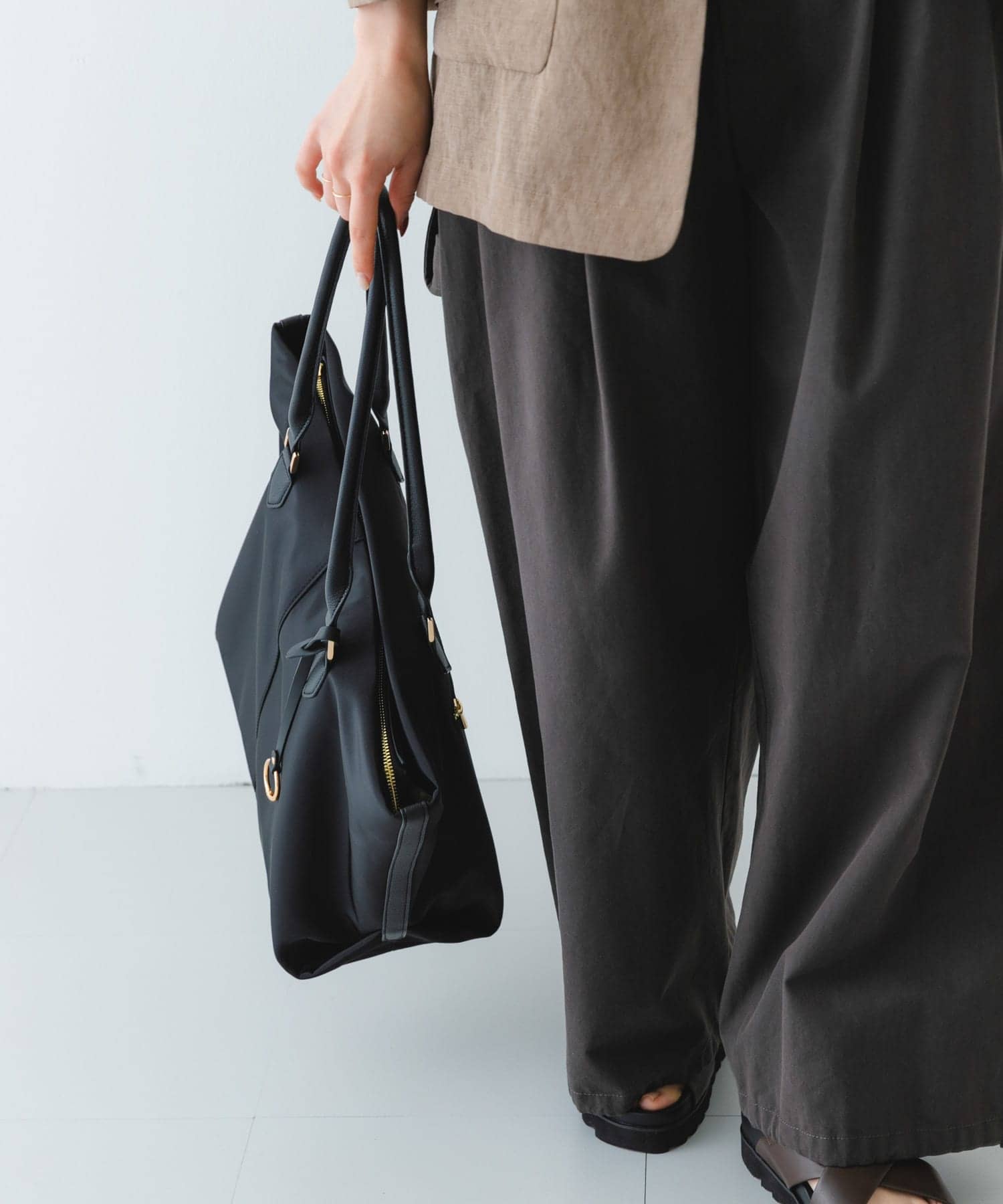 撥水トートバッグ BLACK one