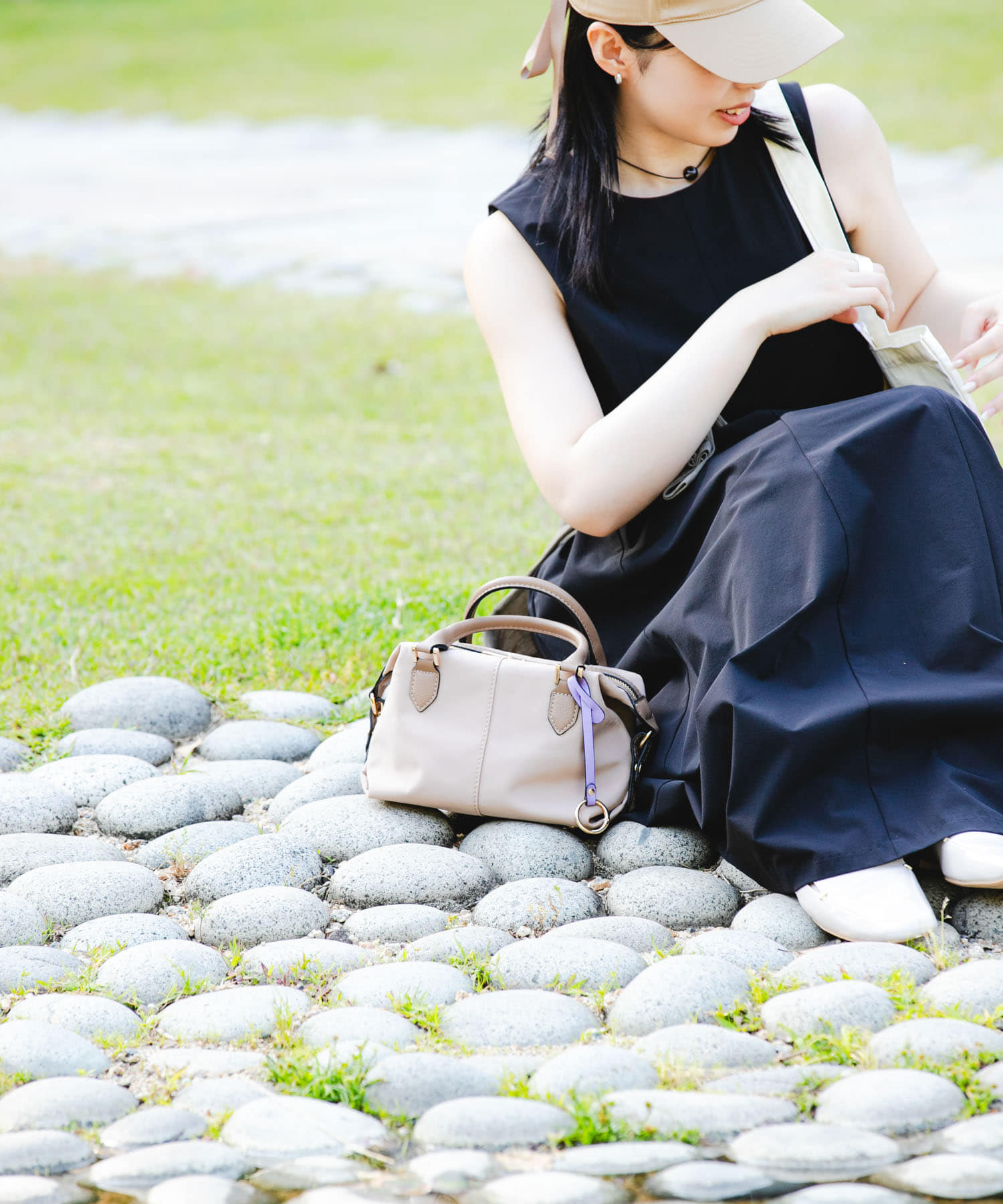 撥水プチショルダーバッグ BEIGE one