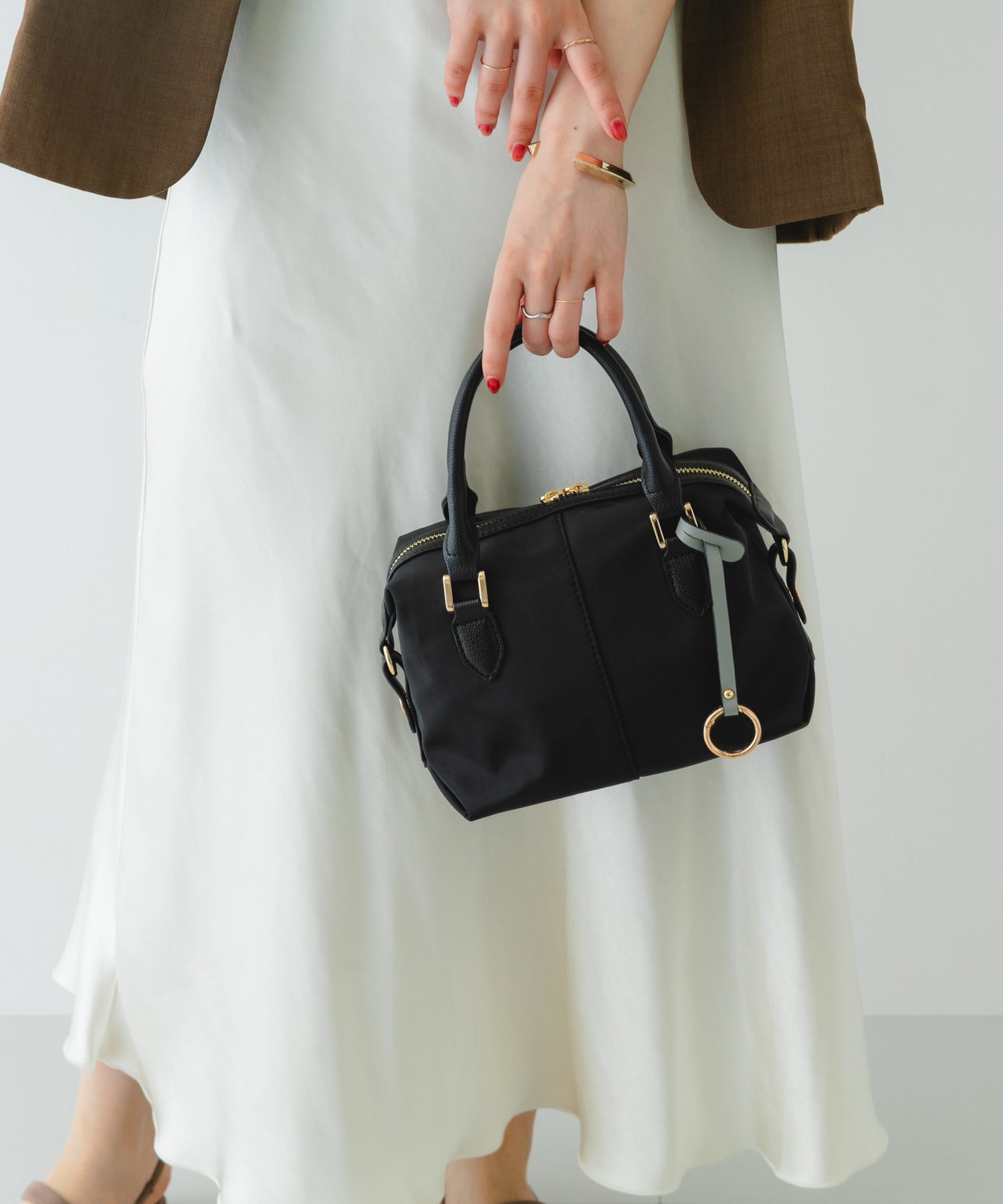 撥水プチショルダーバッグ BLACK one