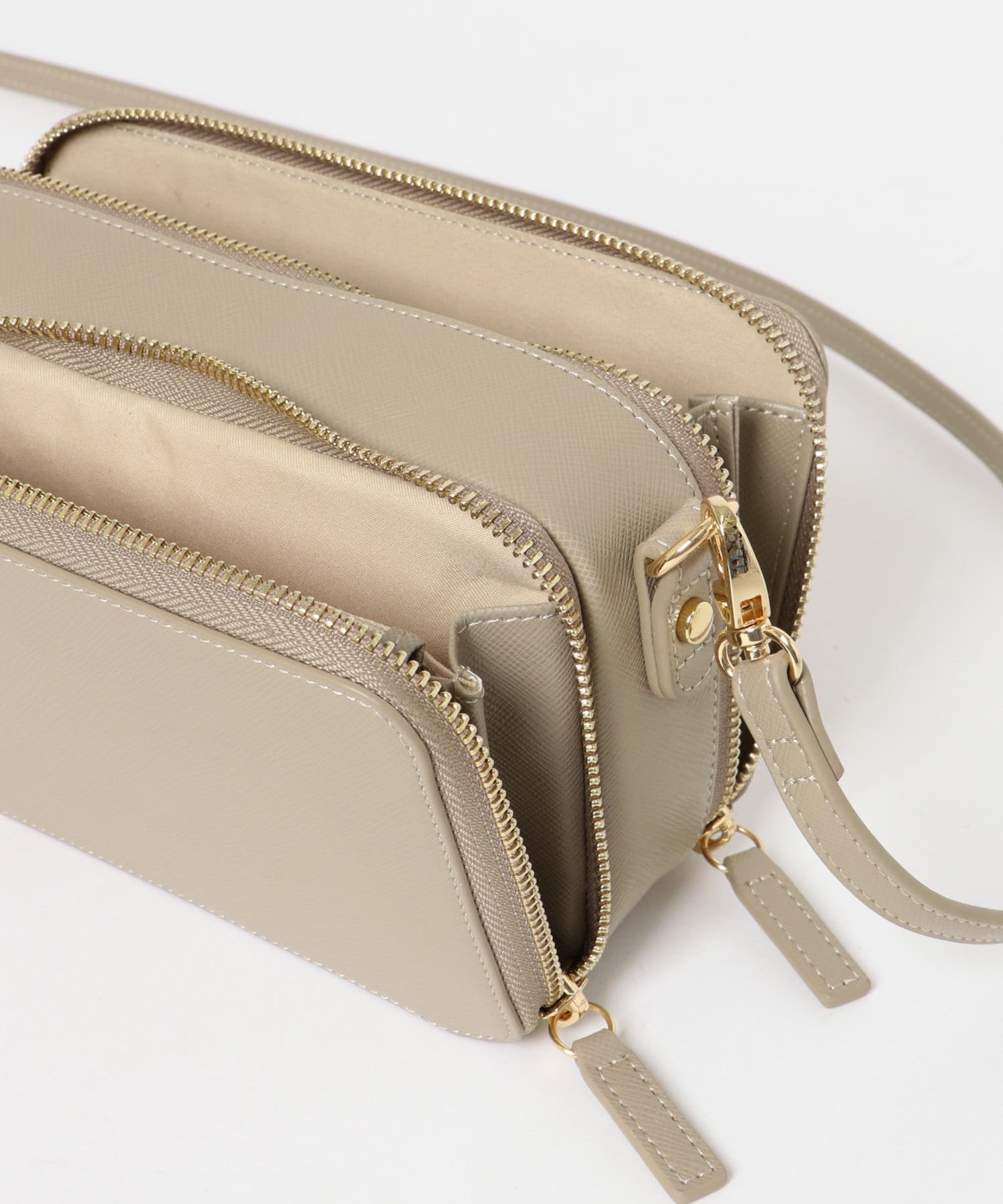 お財布ショルダーバッグ GREIGE one