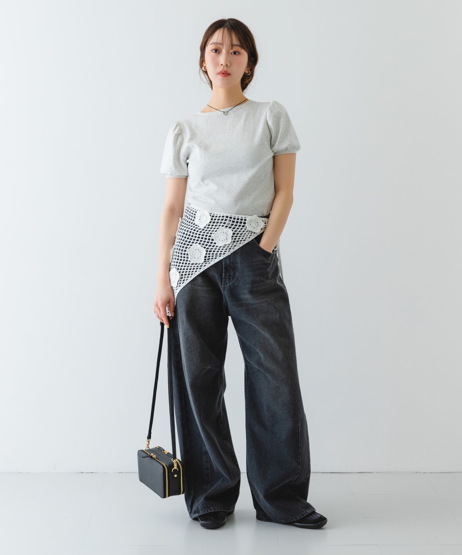 お財布ショルダーバッグ BLACK one