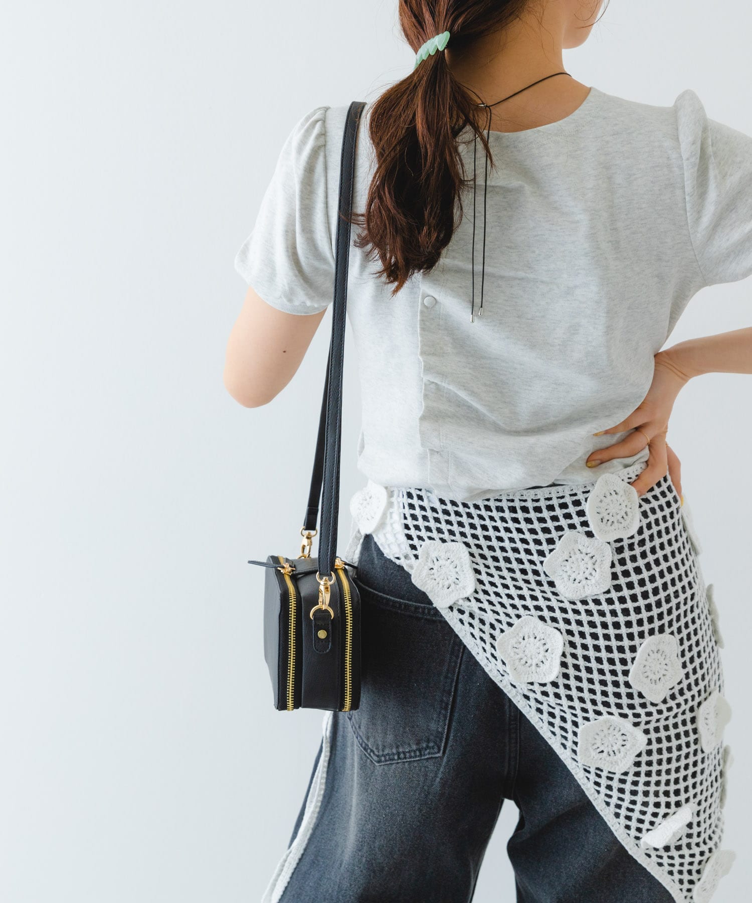 お財布ショルダーバッグ BLACK one