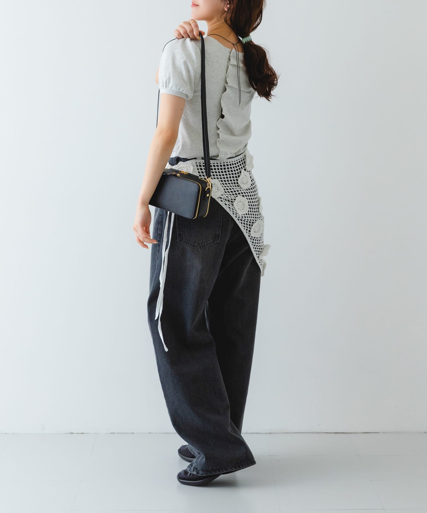 お財布ショルダーバッグ BLACK one