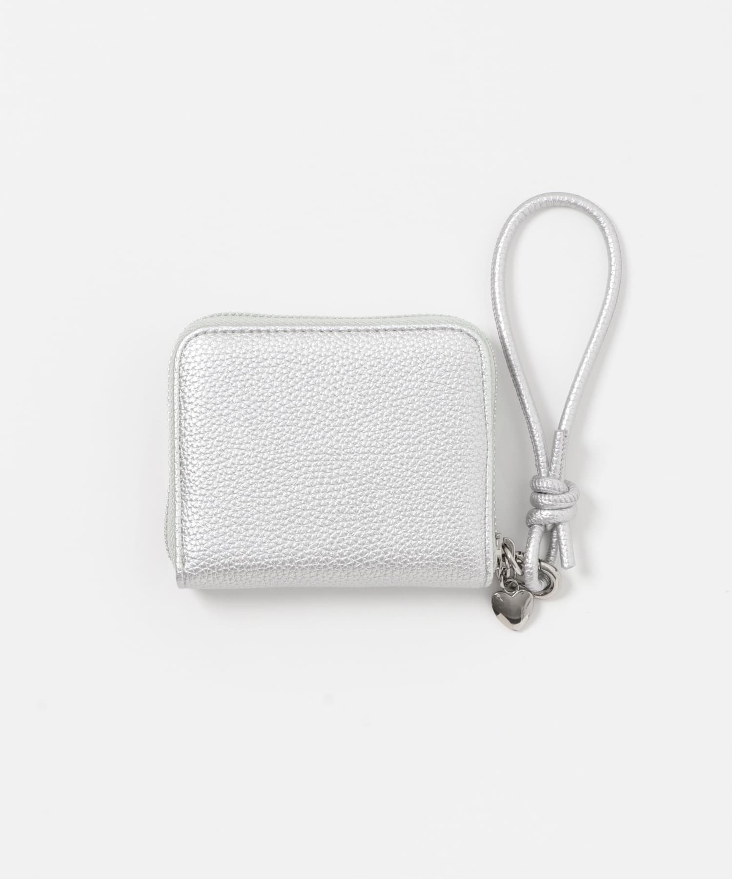 ハートスタッズ二つ折りミニ財布 SILVER one