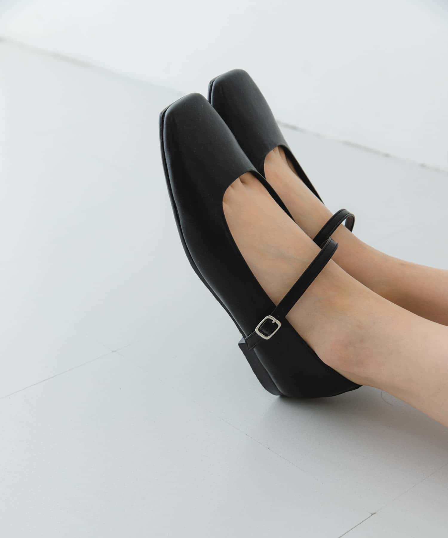 『MADE IN JAPAN』スクエアトゥメリージェーンシューズ BLACK 36