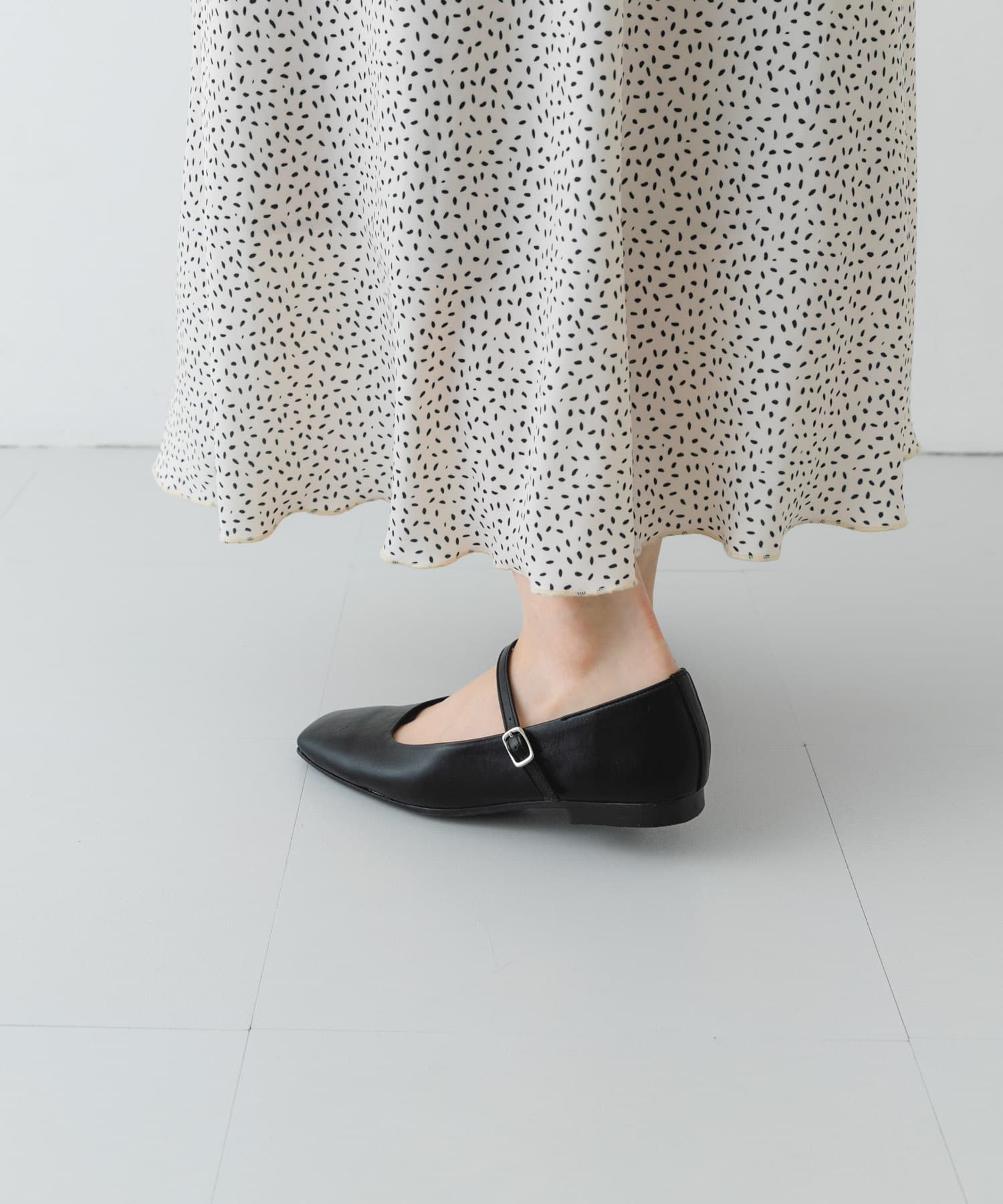 『MADE IN JAPAN』スクエアトゥメリージェーンシューズ BLACK 36